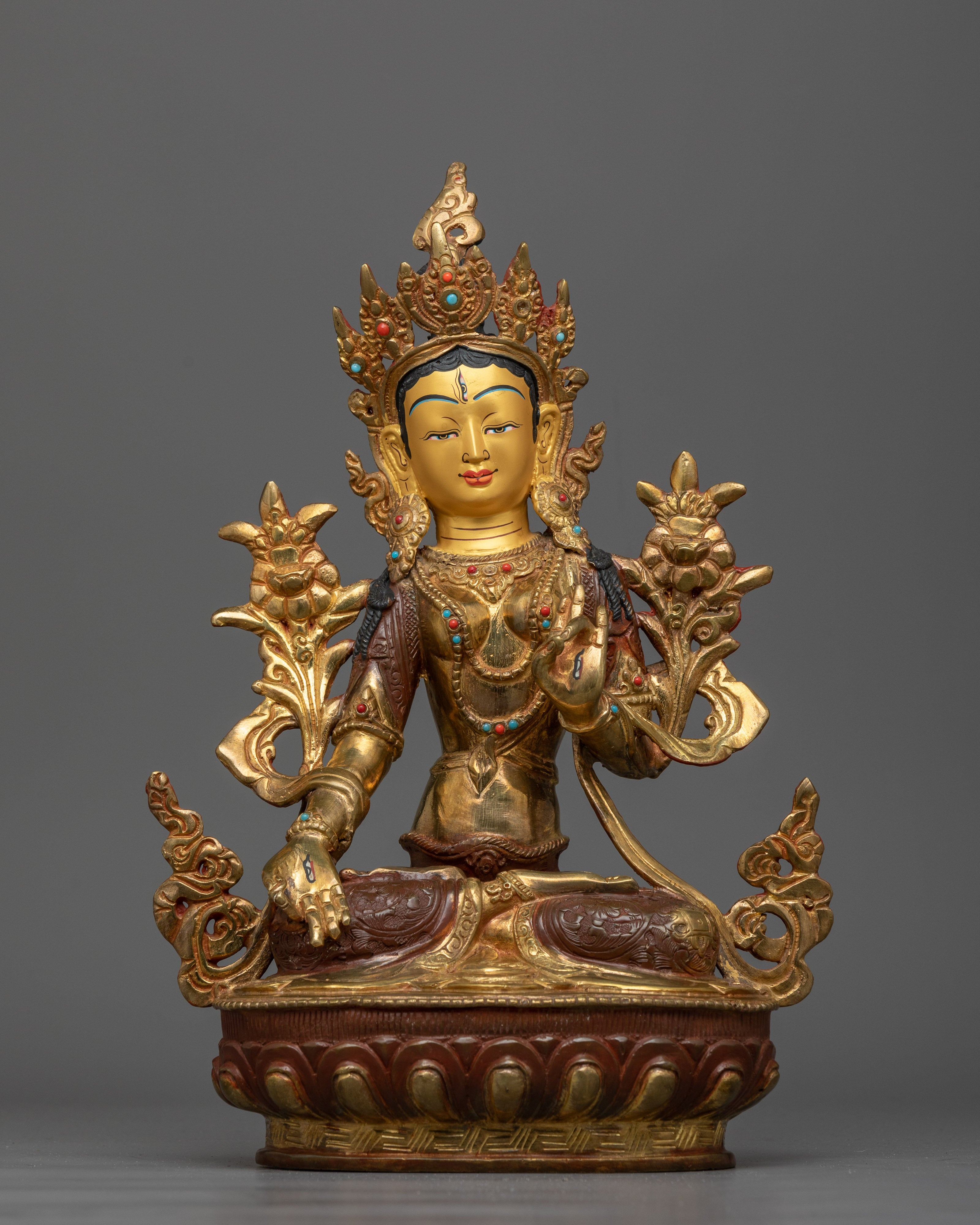 White Tara 38cm Sculpture | Embodiment of Compassion and Serenity