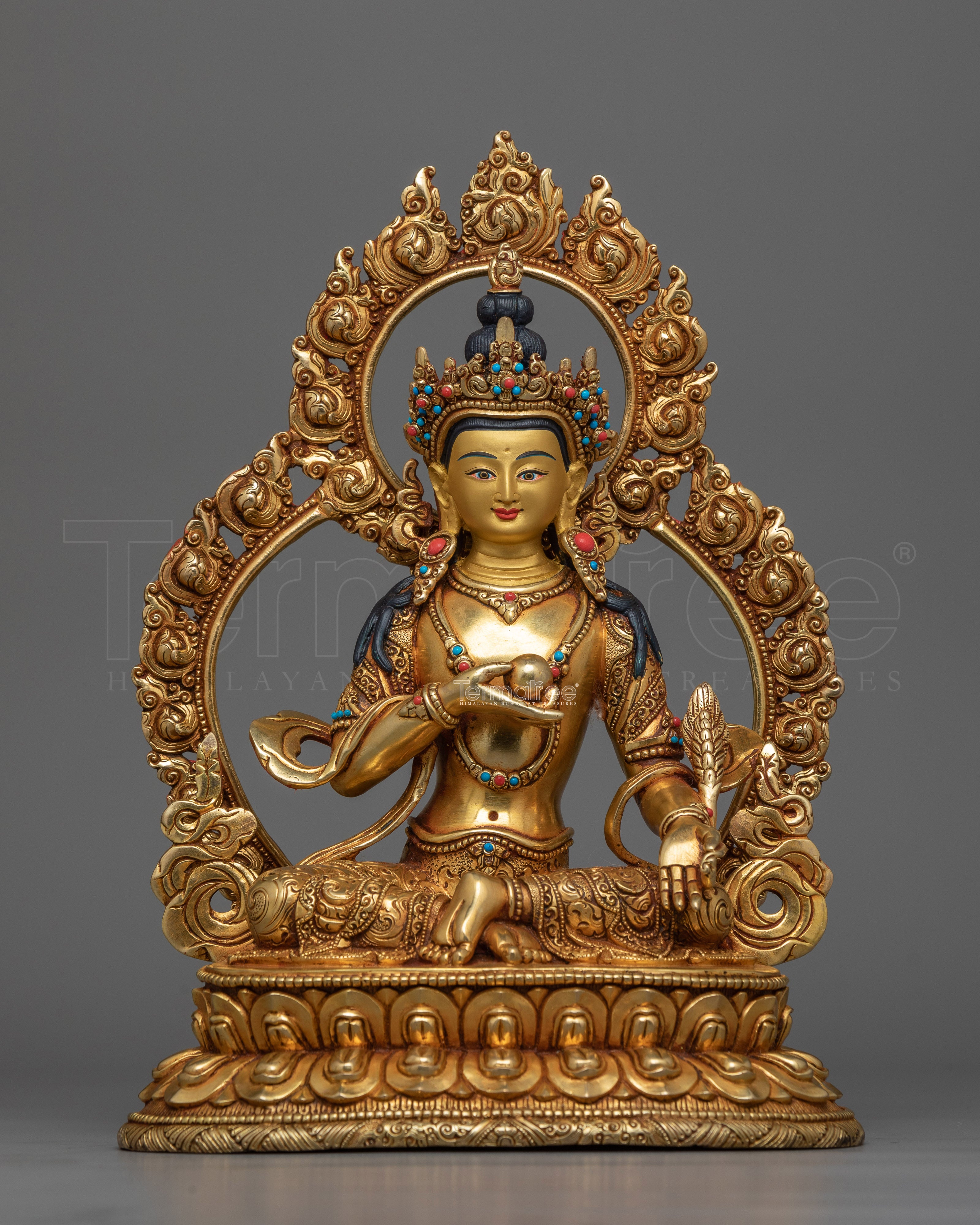 Kshitigarbha Gold Gilded Statue | Beacon of Compassionate Vows