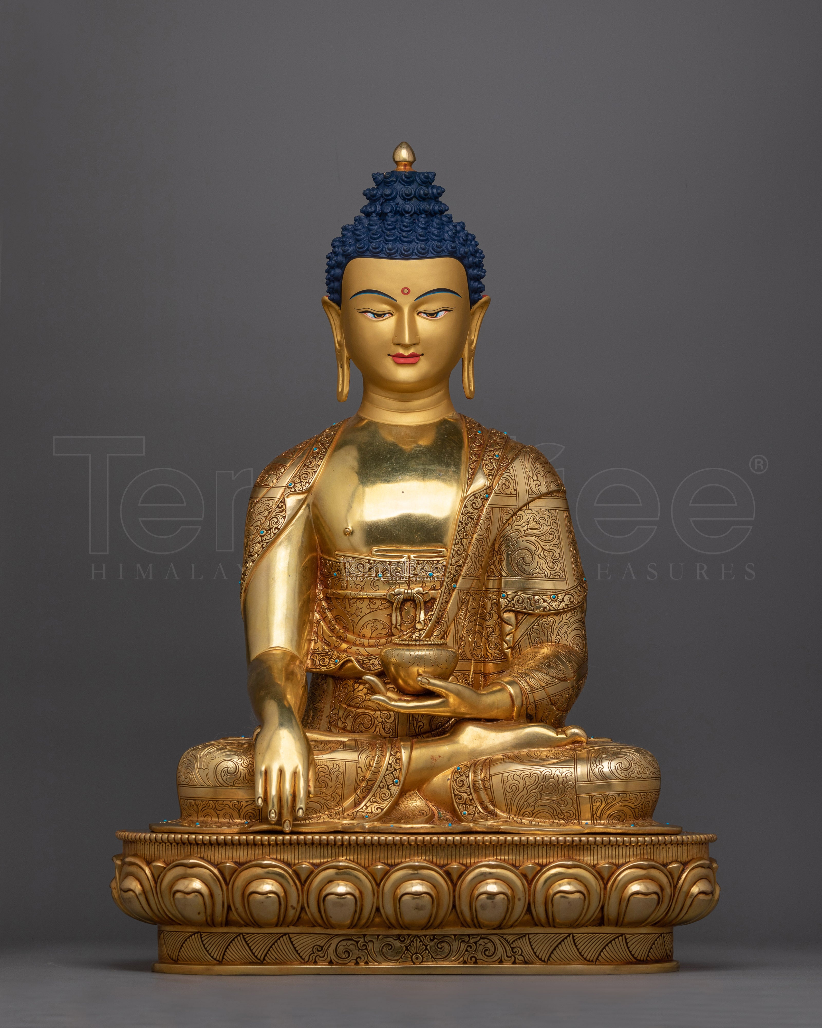 Shakyamuni Buddha 58cm Gold-Gilded Statue | A Beacon of Enlightenment