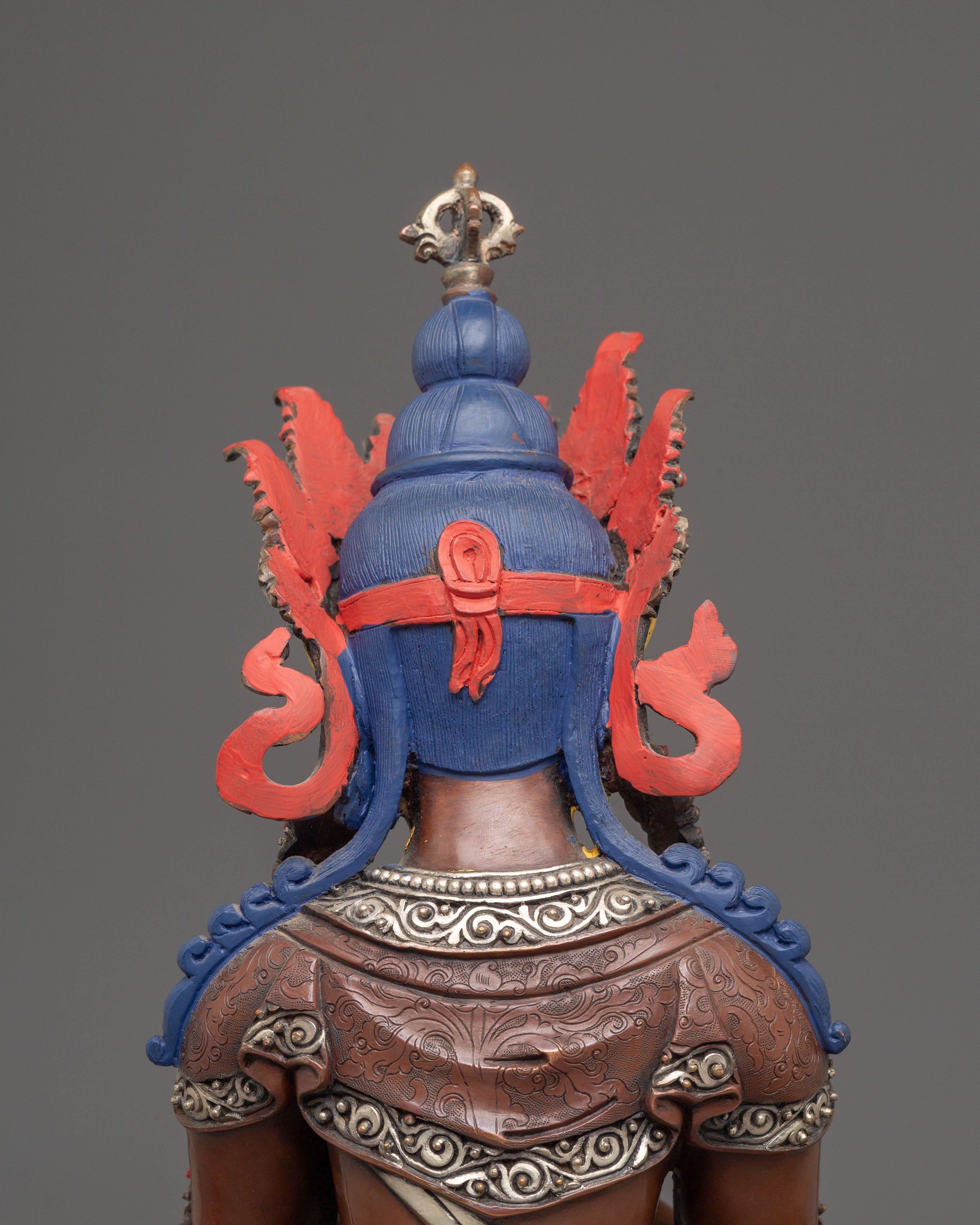 Peaceful Copper Statue of Buddha Vajradhara | Spiritual Meditation Decor