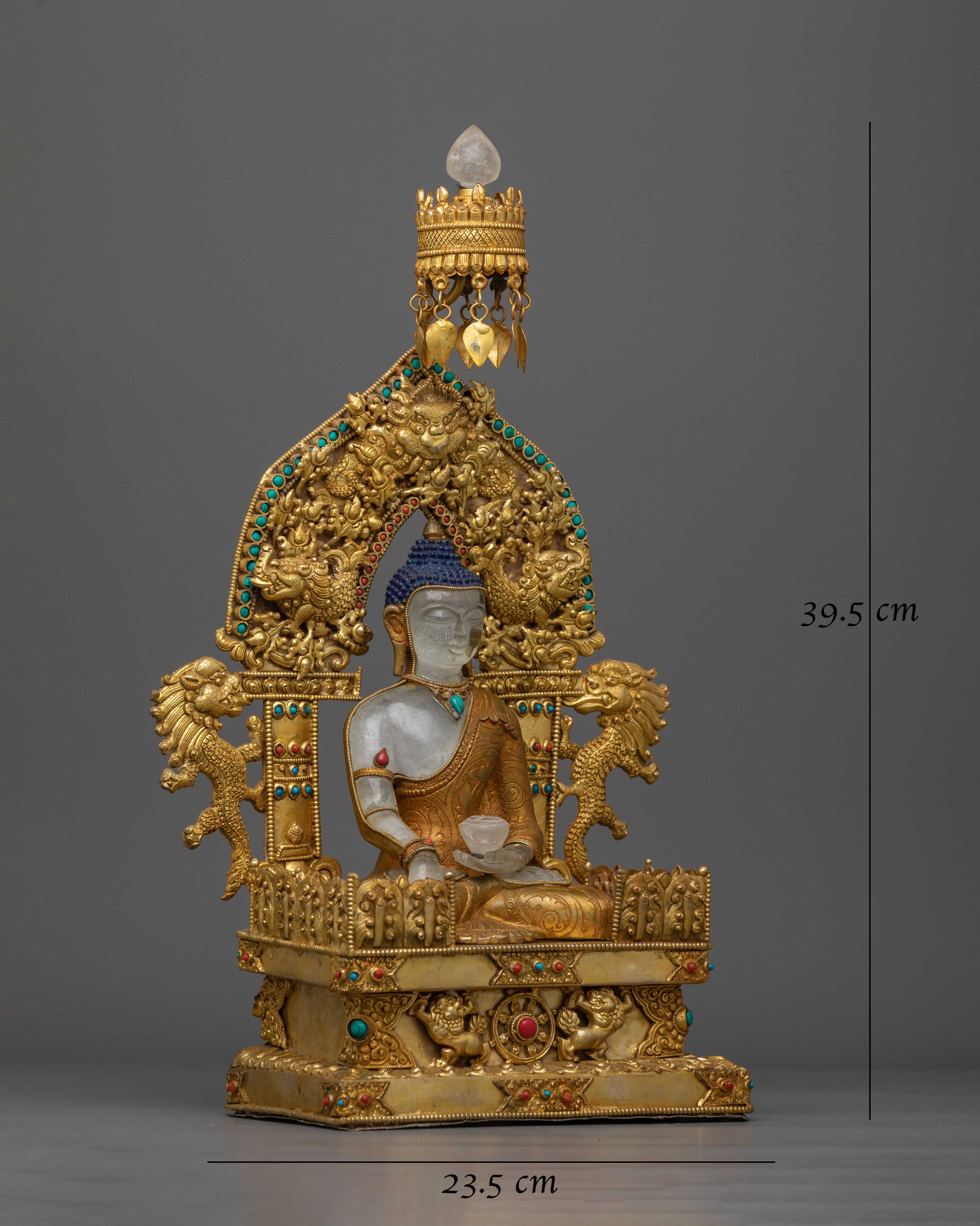 Shakyamuni Buddha Crystal Body Statue | Illumination of Enlightenment