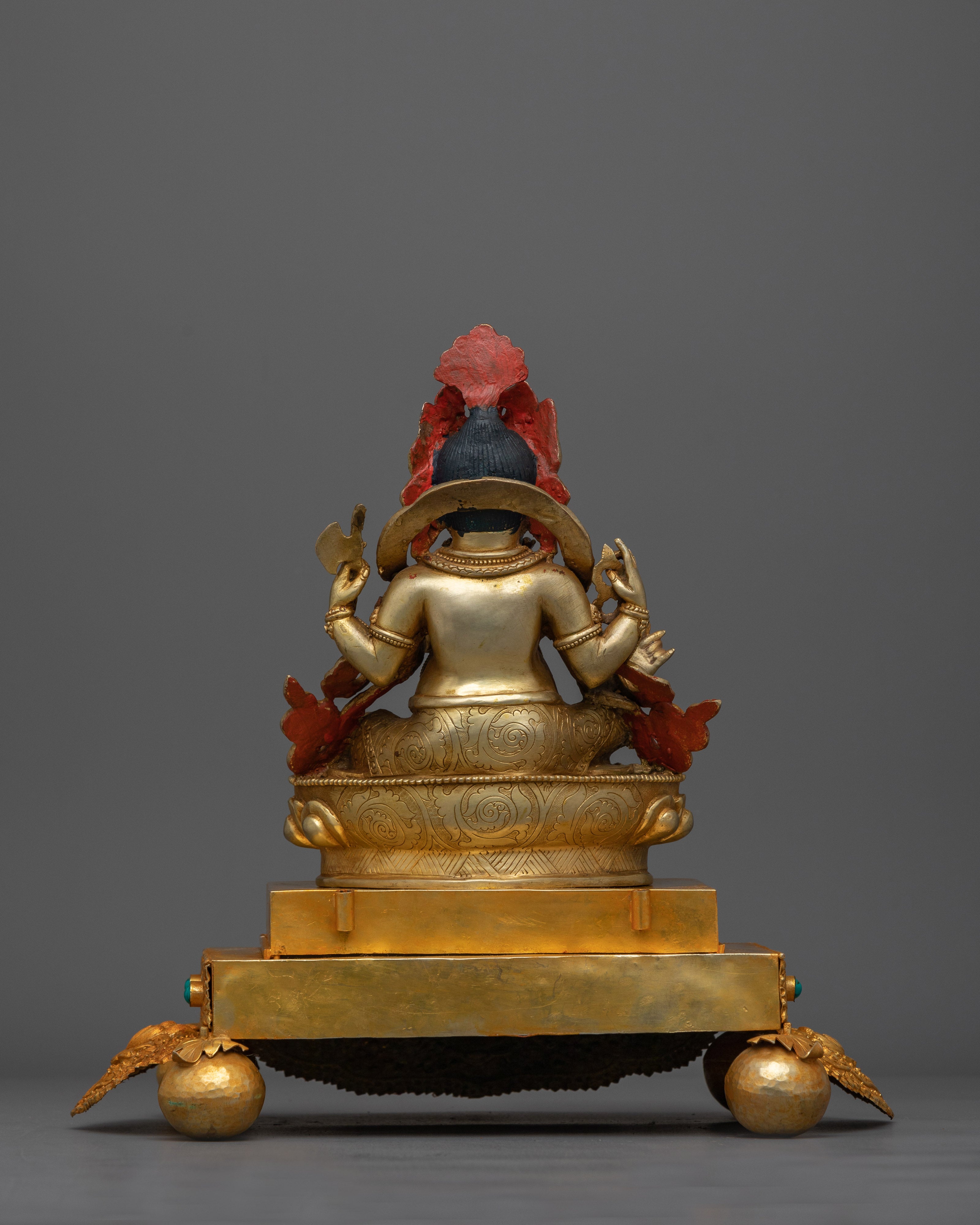 Ganesh Hand-Carved Lapis Stone Statue | Master of Wisdom and Remover of Obstacles