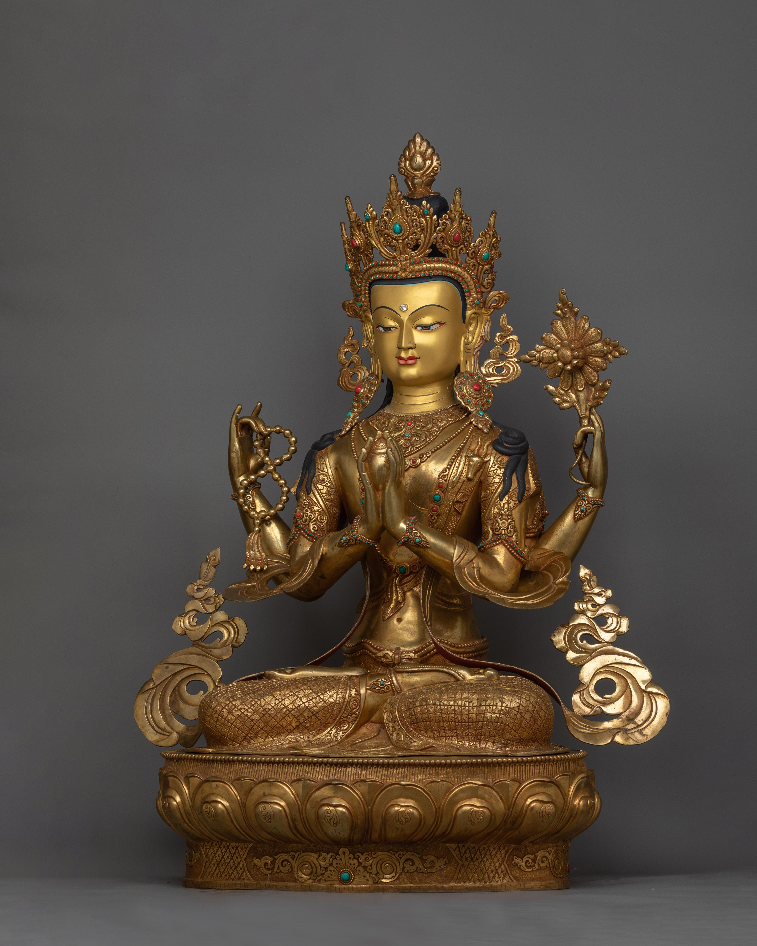 chenrezig-92cm-gold-gilded
