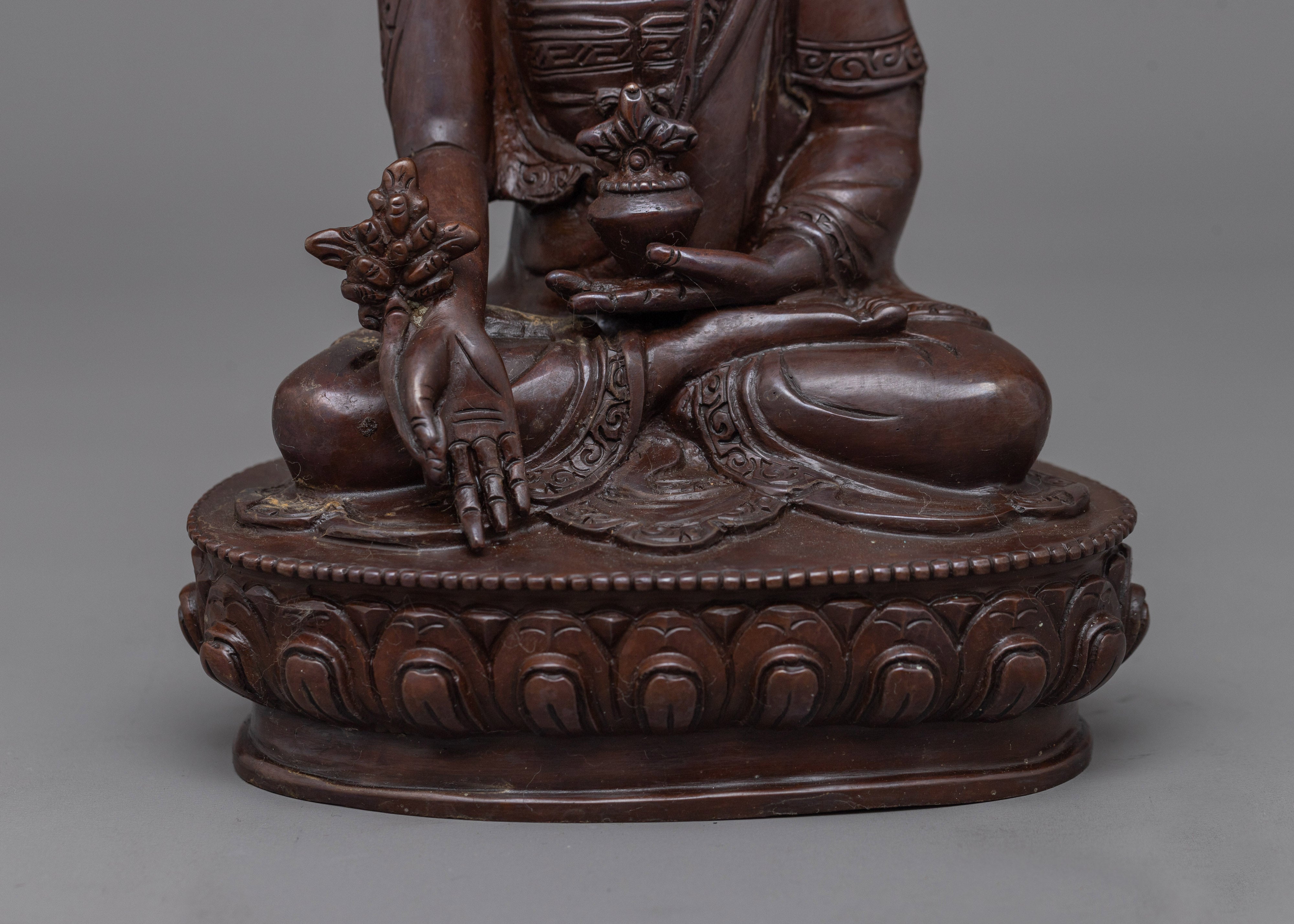 Medicine Buddha 20cm Small-Oxidized Statue | Beacon of Healing