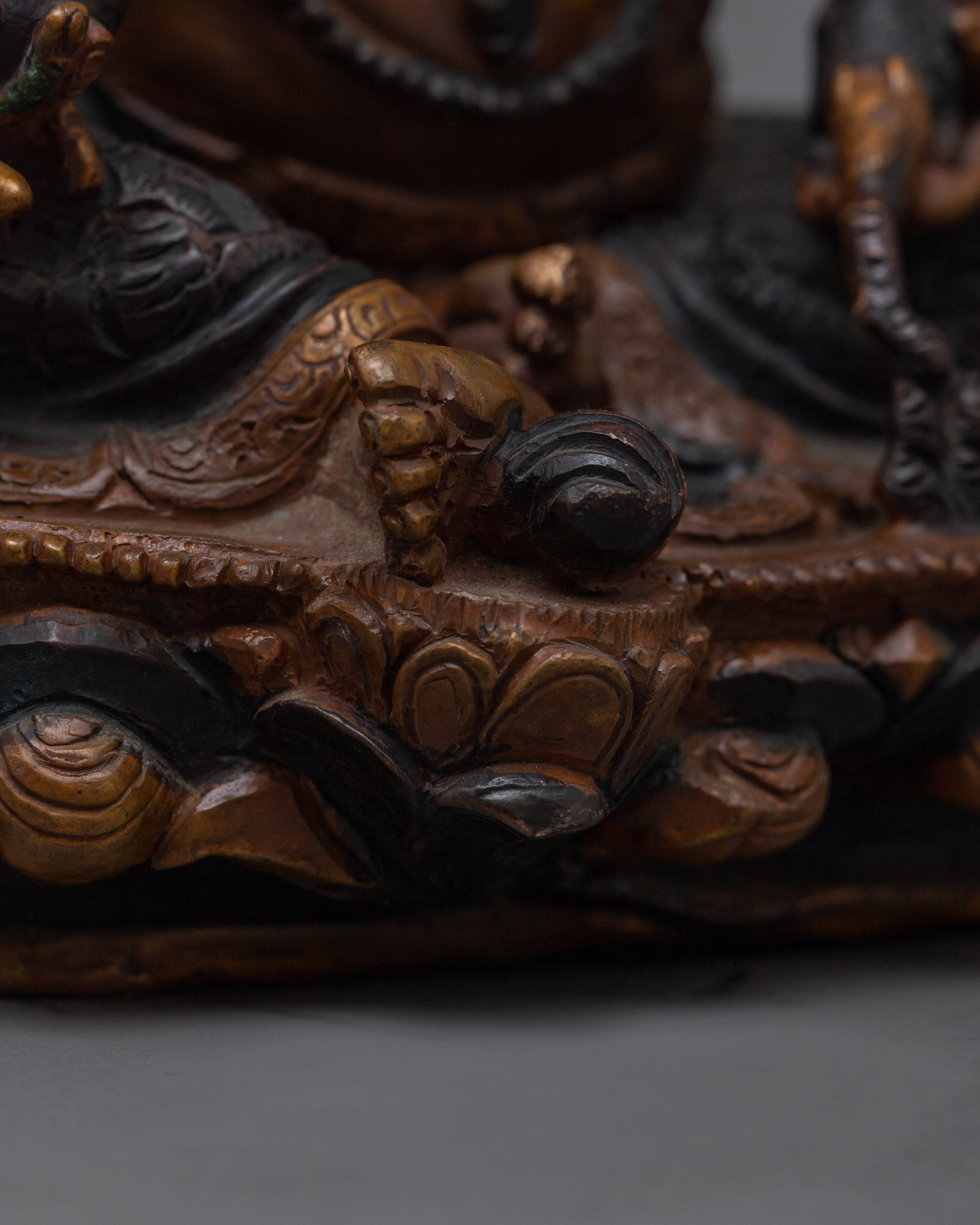 Dzambhala Small-Darken-Oxidized Statue | Symbol of Prosperity