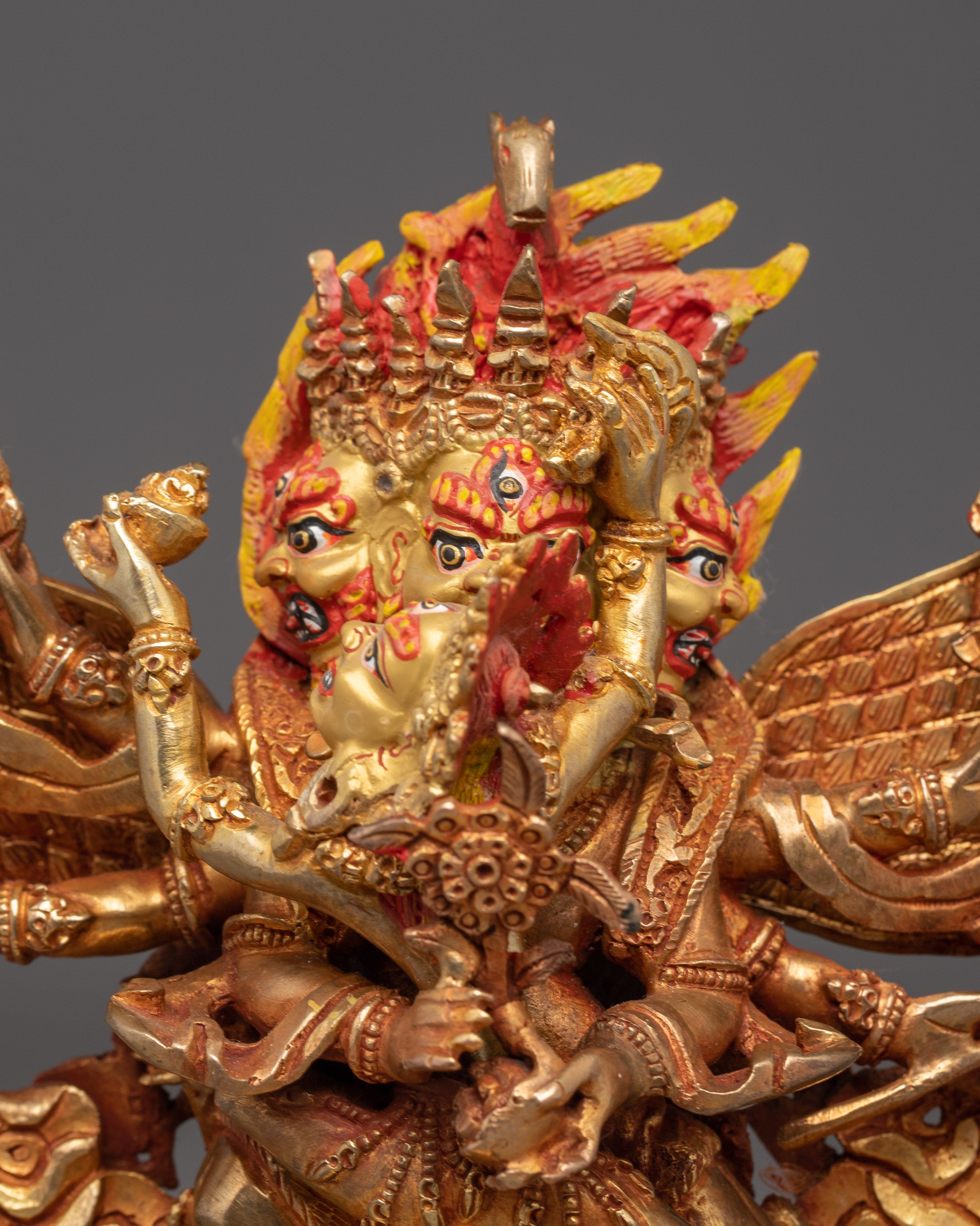 Wrathful Buddhist Deity Hayagriva Statue | Protector Deity