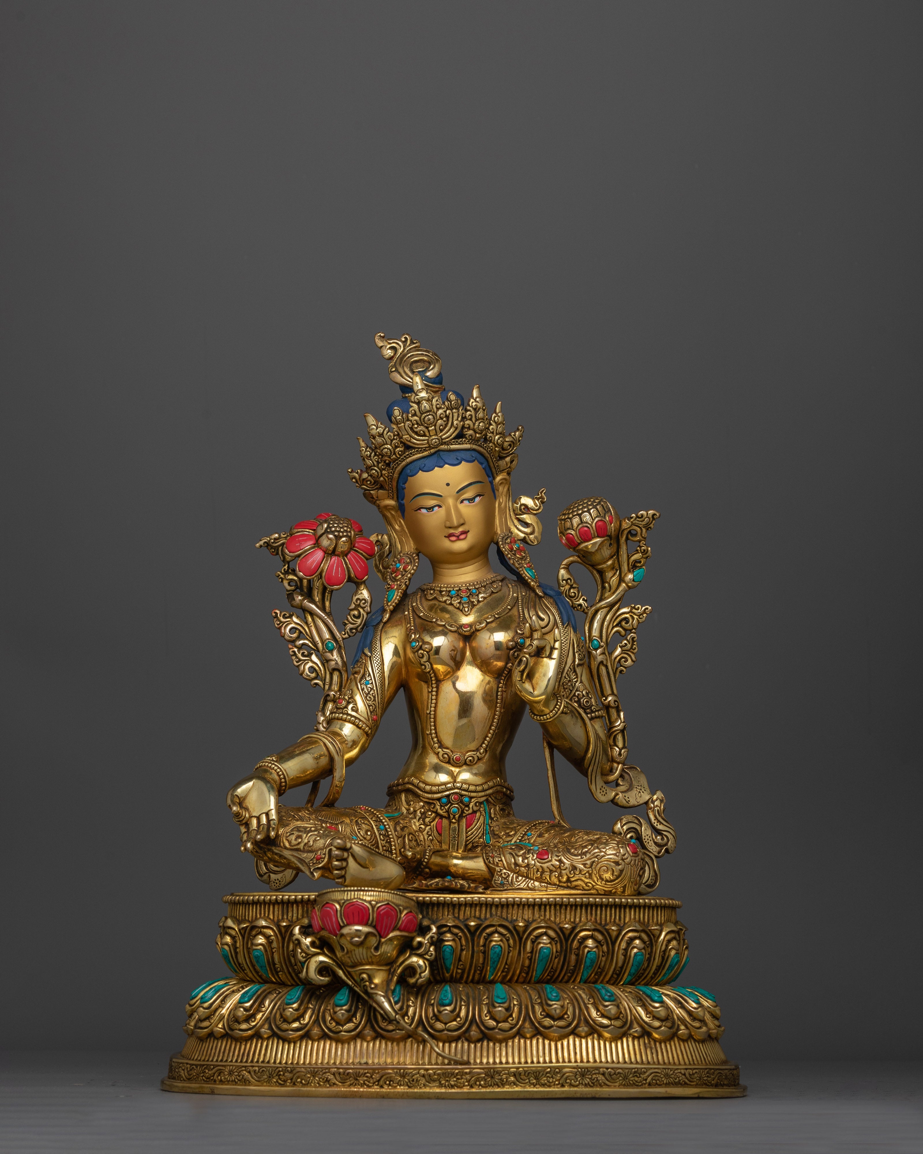 green-tara-beautifully-decorated-with-gemstone