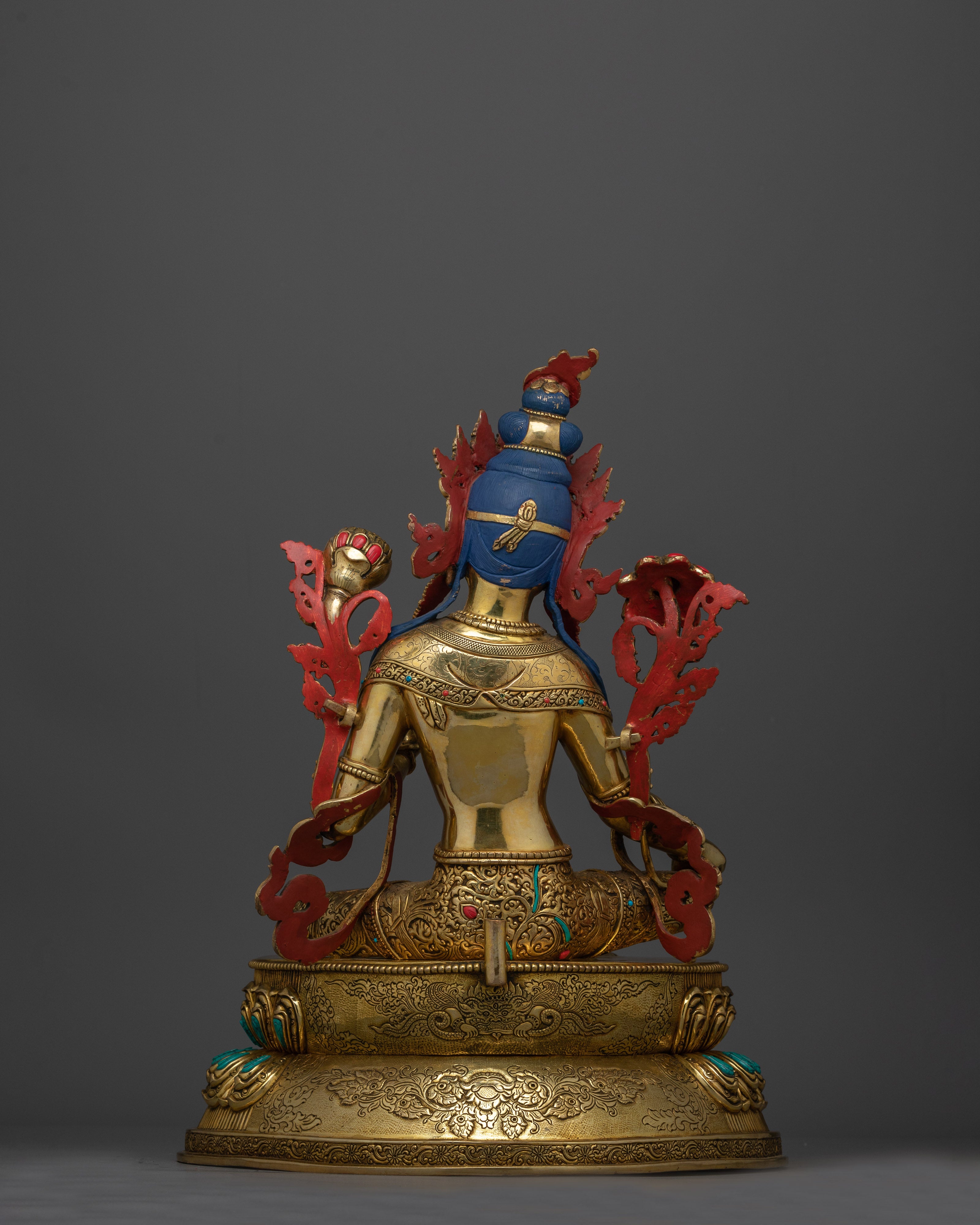 Green Tara Statue Decorated with Gemstones | A Masterpiece of Spiritual Art