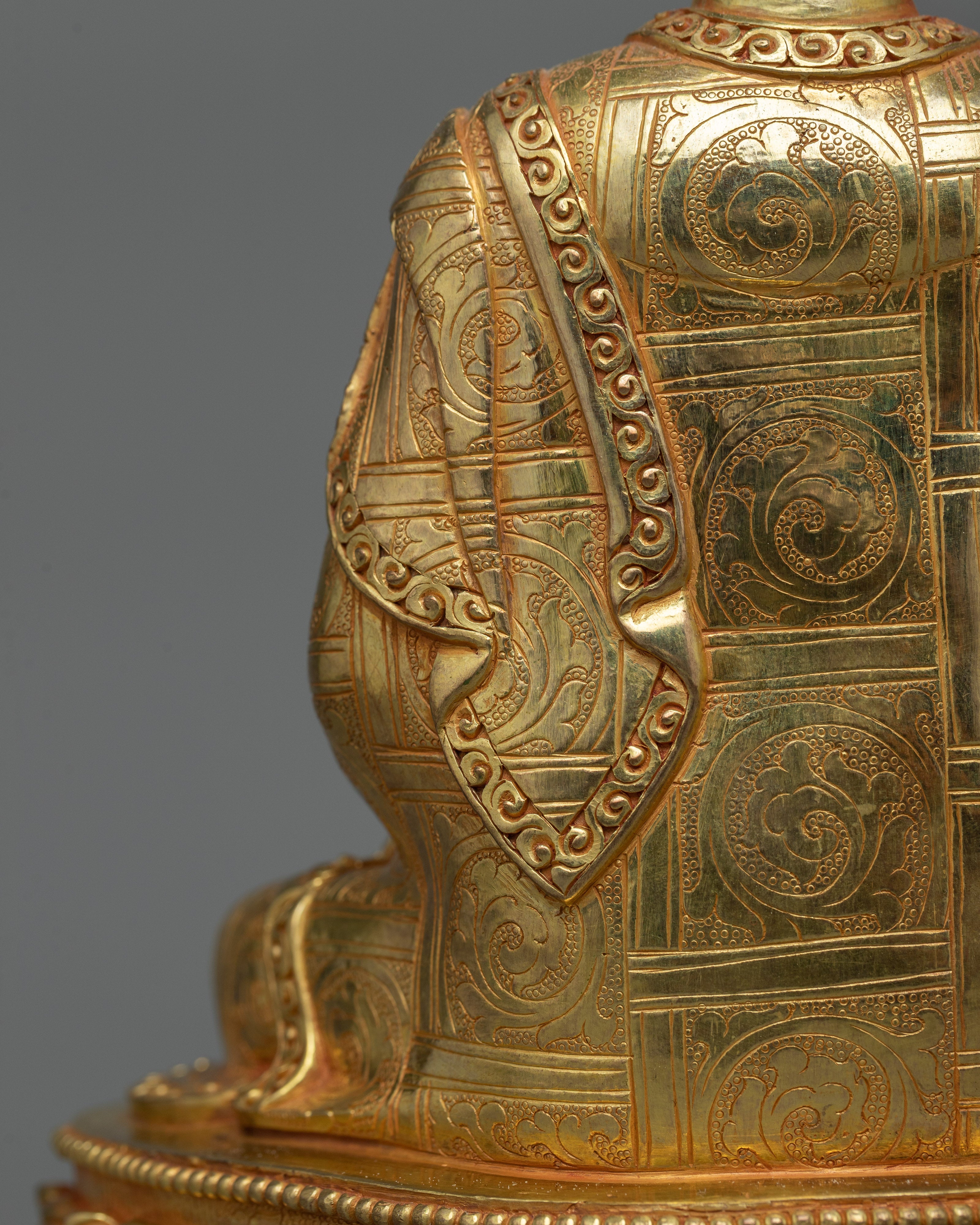 Amogasiddhi Small 23cm Gold Gilded Statue | Tibetan Handcrafted Copper Artwork