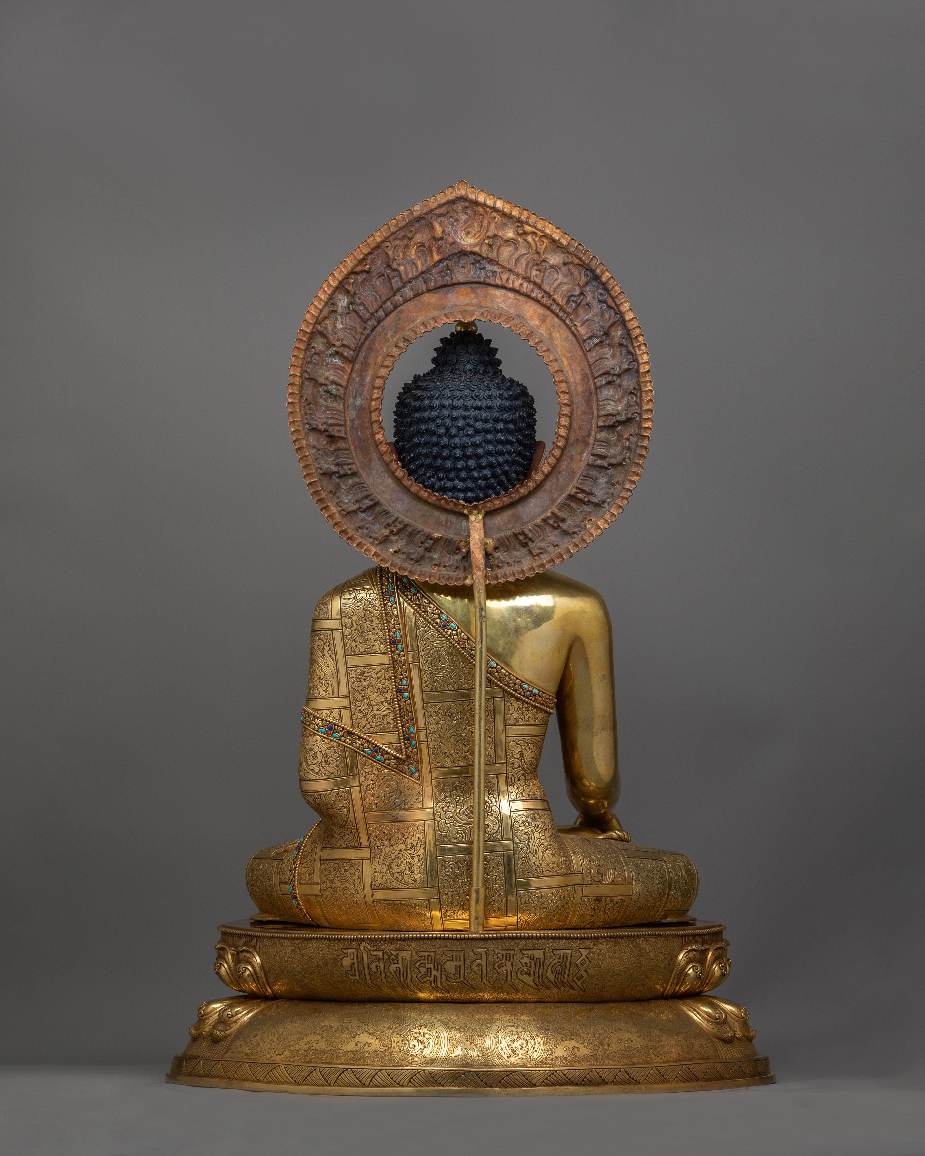 Historic Shakyamuni Buddha Gold Gilded Statue | Symbol of Peace and Wisdom