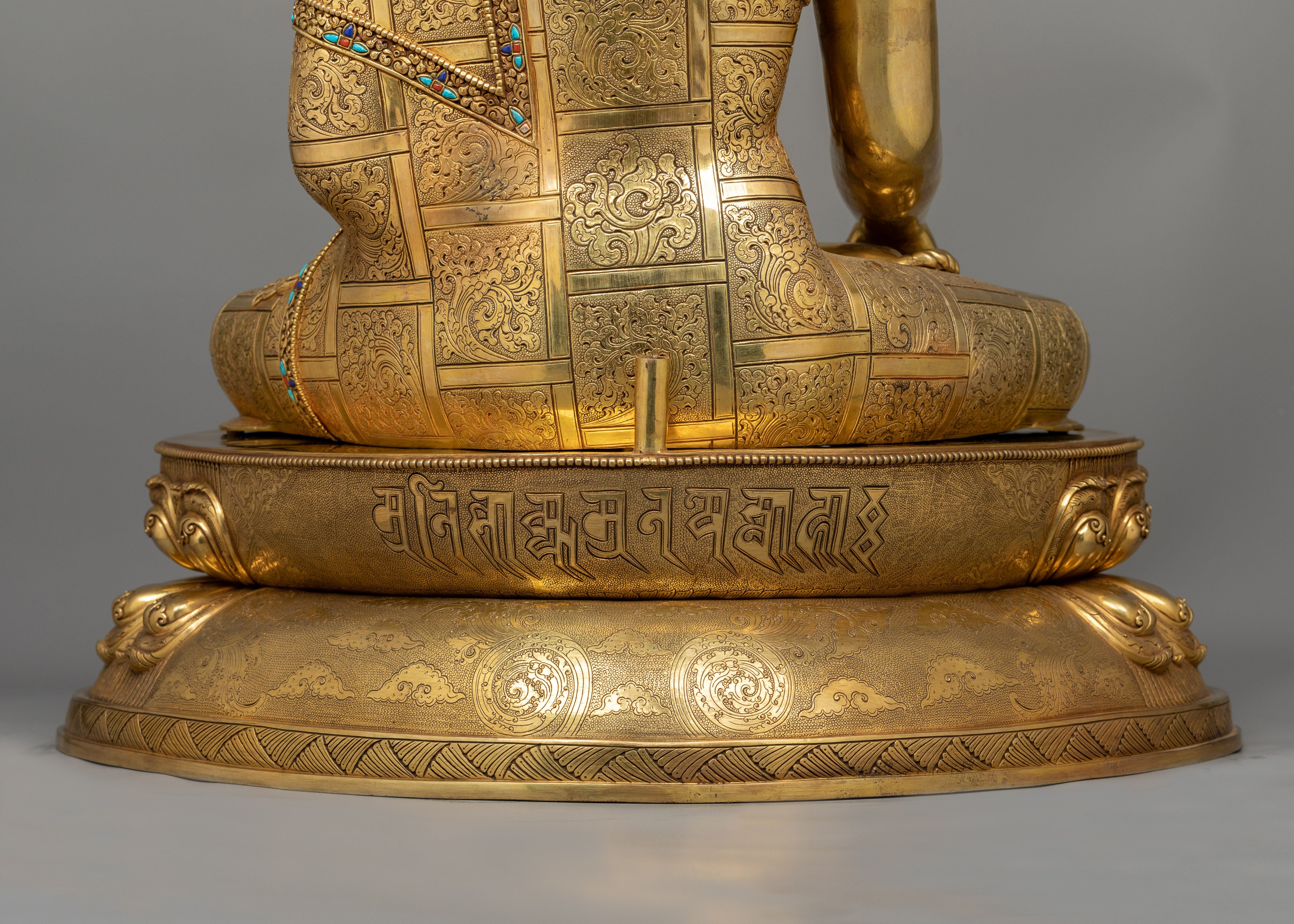 Historic Shakyamuni Buddha Gold Gilded Statue | Symbol of Peace and Wisdom