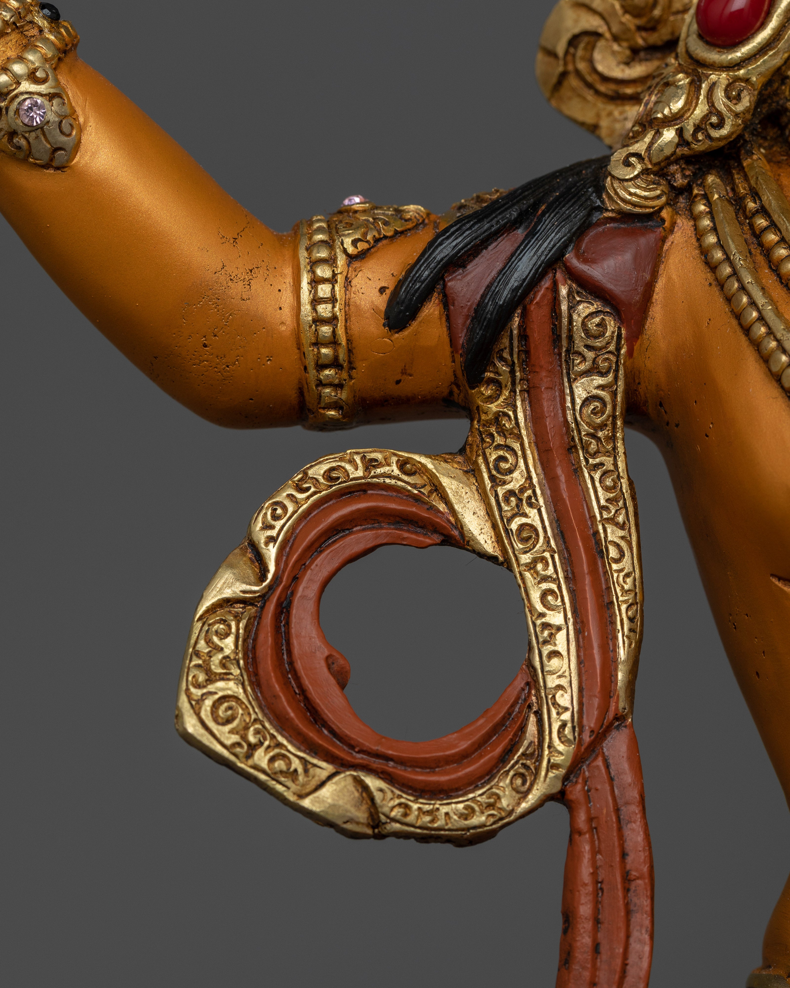 Insight Deity Manjushri Colored Statue | Beautifully Handcrafted Art