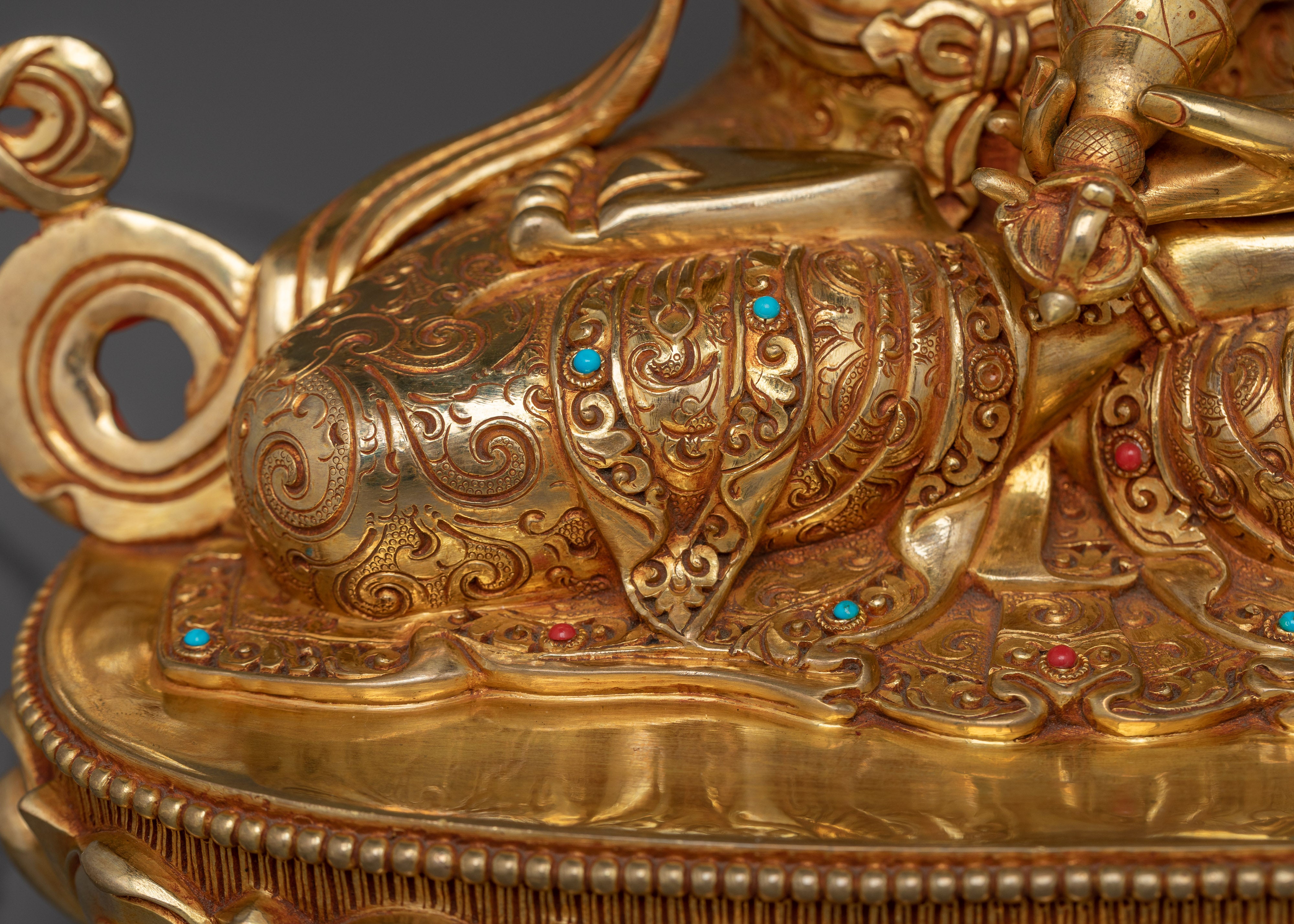 Vajrasattva Purity Deity Gold Gilded Statue | Handcrafted Spiritual Art