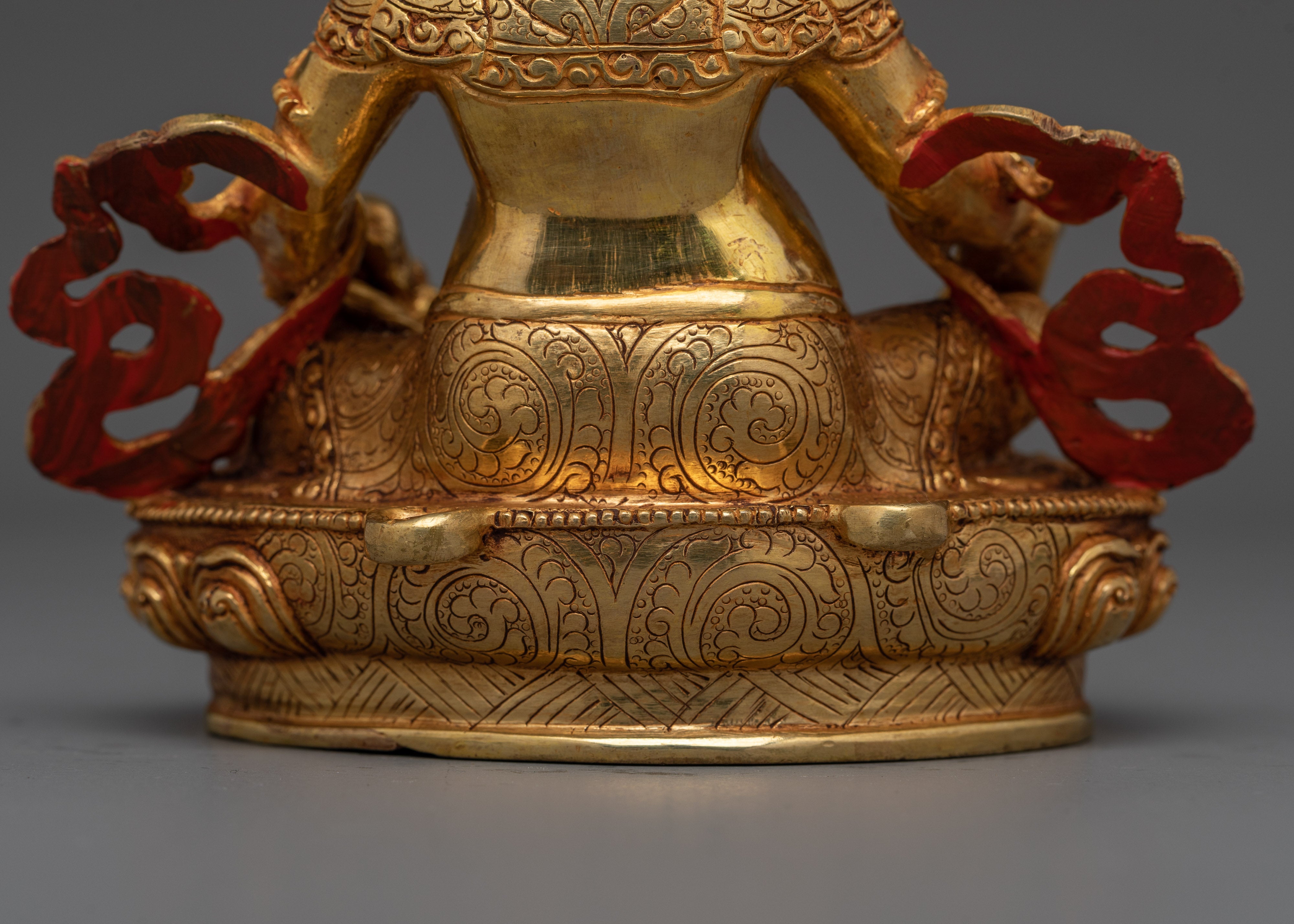 Dzambhala 18cm Gold Gilded Small Statue | Handcrafted Symbol of Wealth