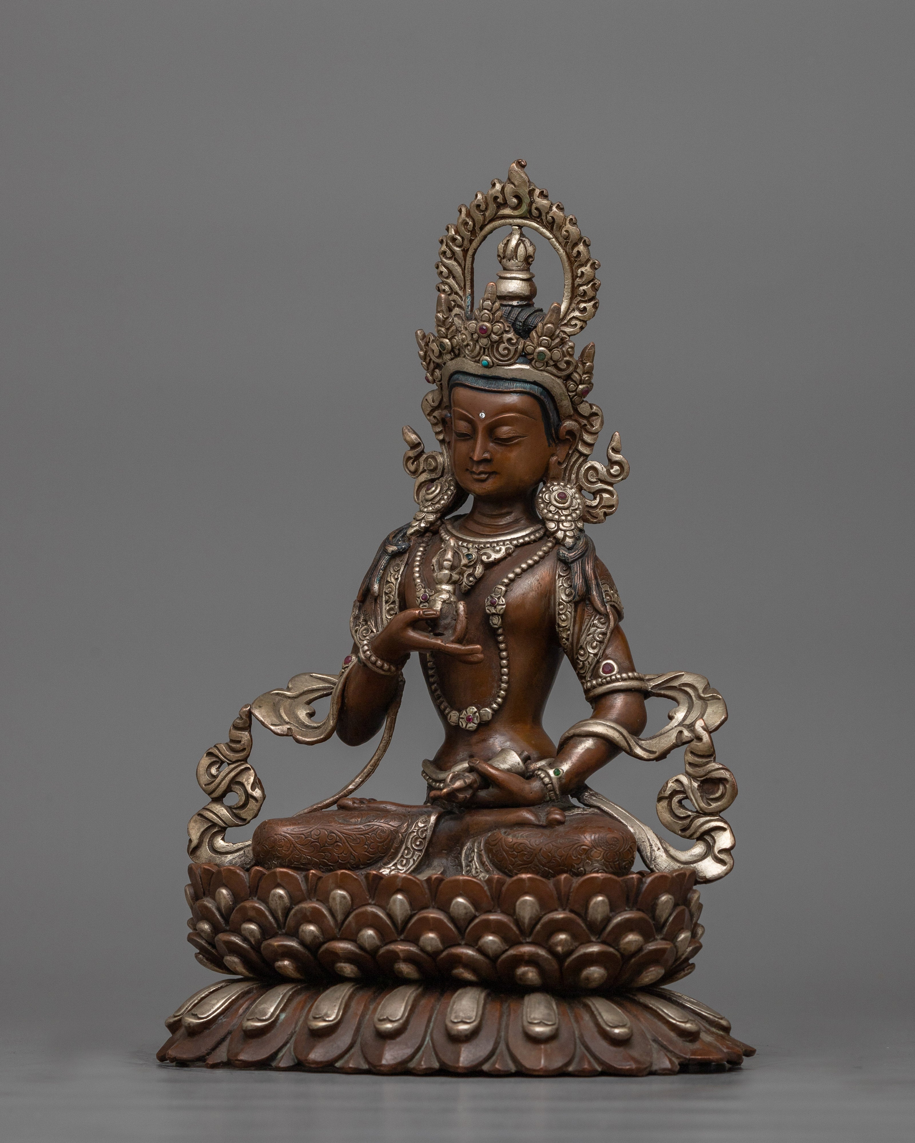 vajrasattva-26cm-silver-plated-oxidized