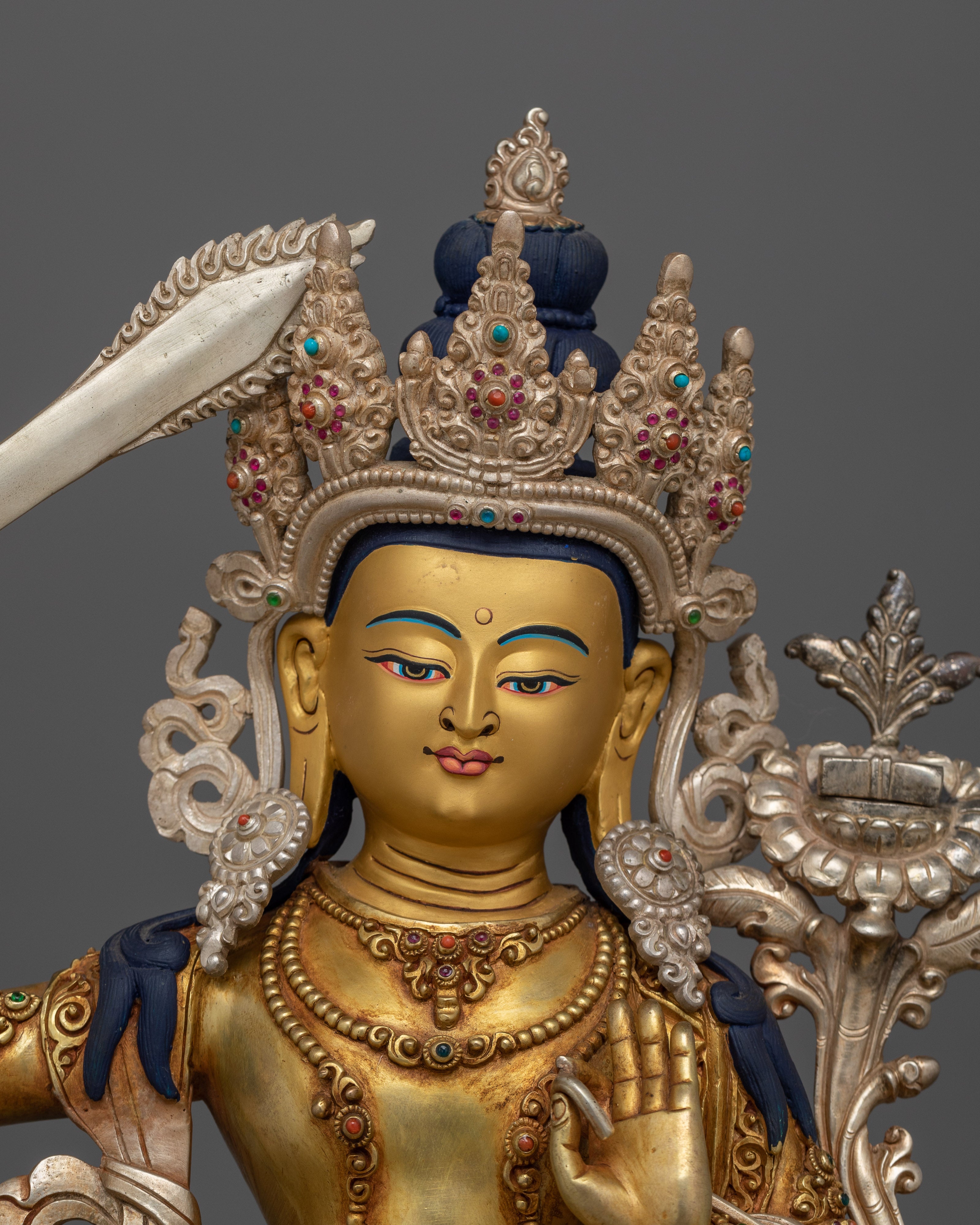 manjushri-insightful-deity-gold-gilded