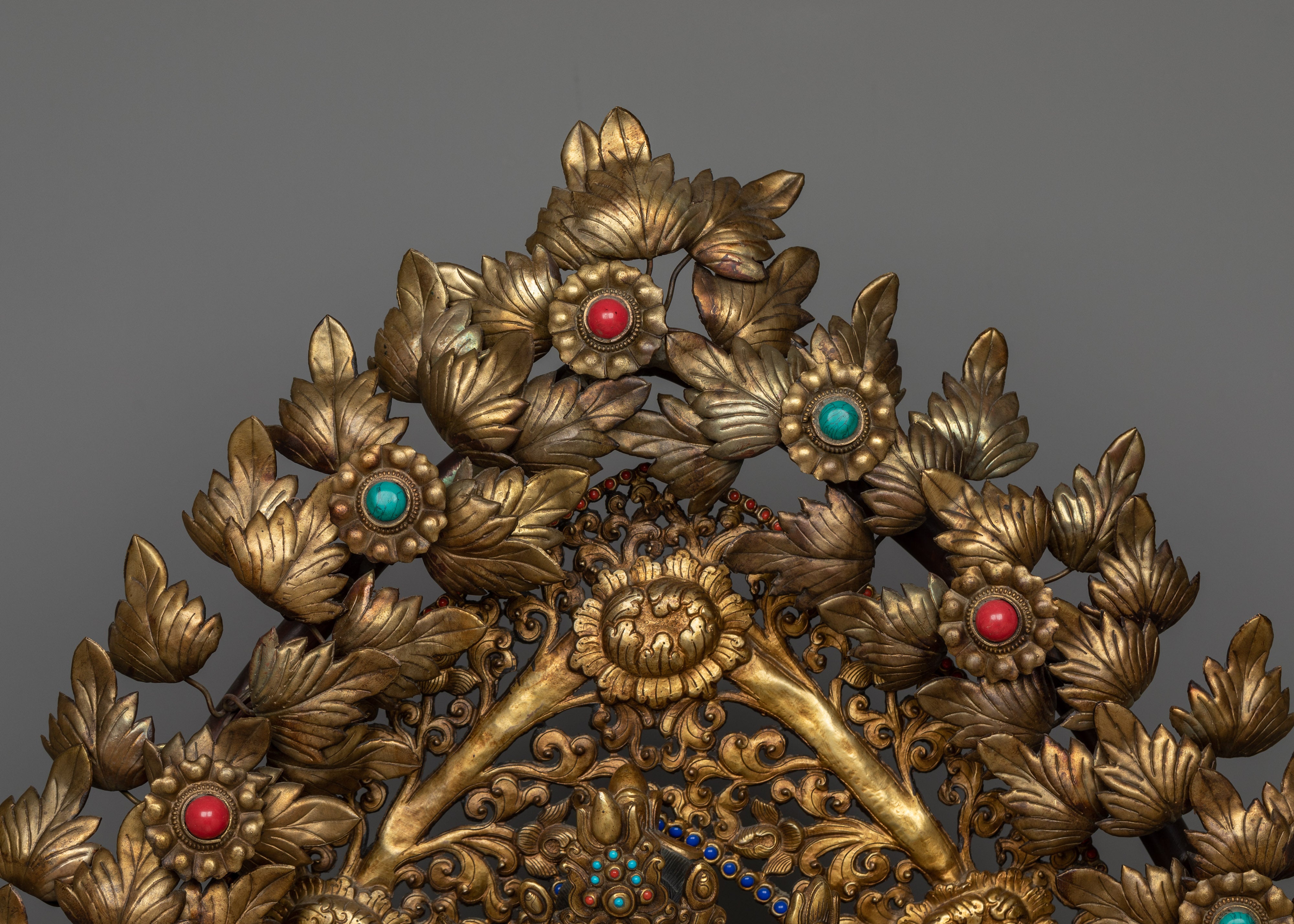 Standing Green Tara Gold Gilded Statue | Majestic Protector of Compassion