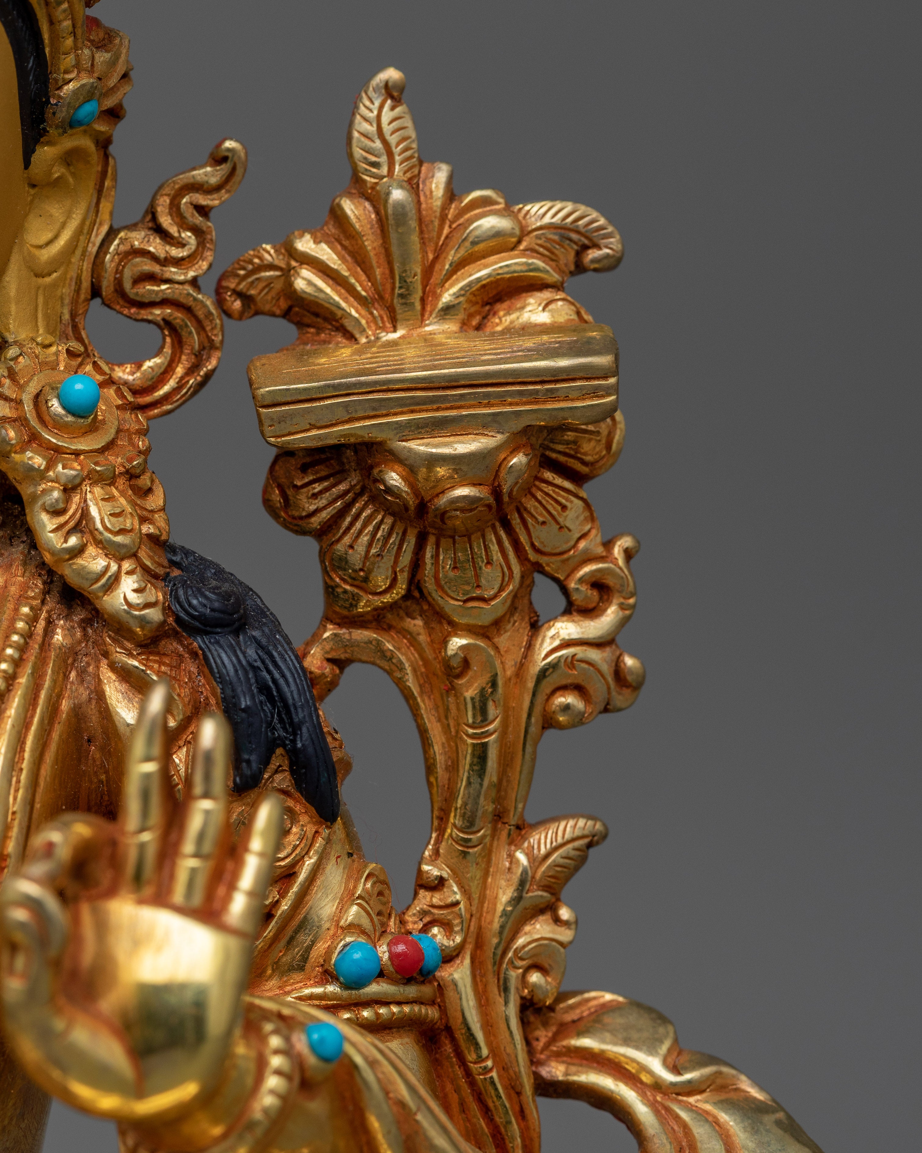 Manjushri 22cm Golden Statue | Beacon of Wisdom
