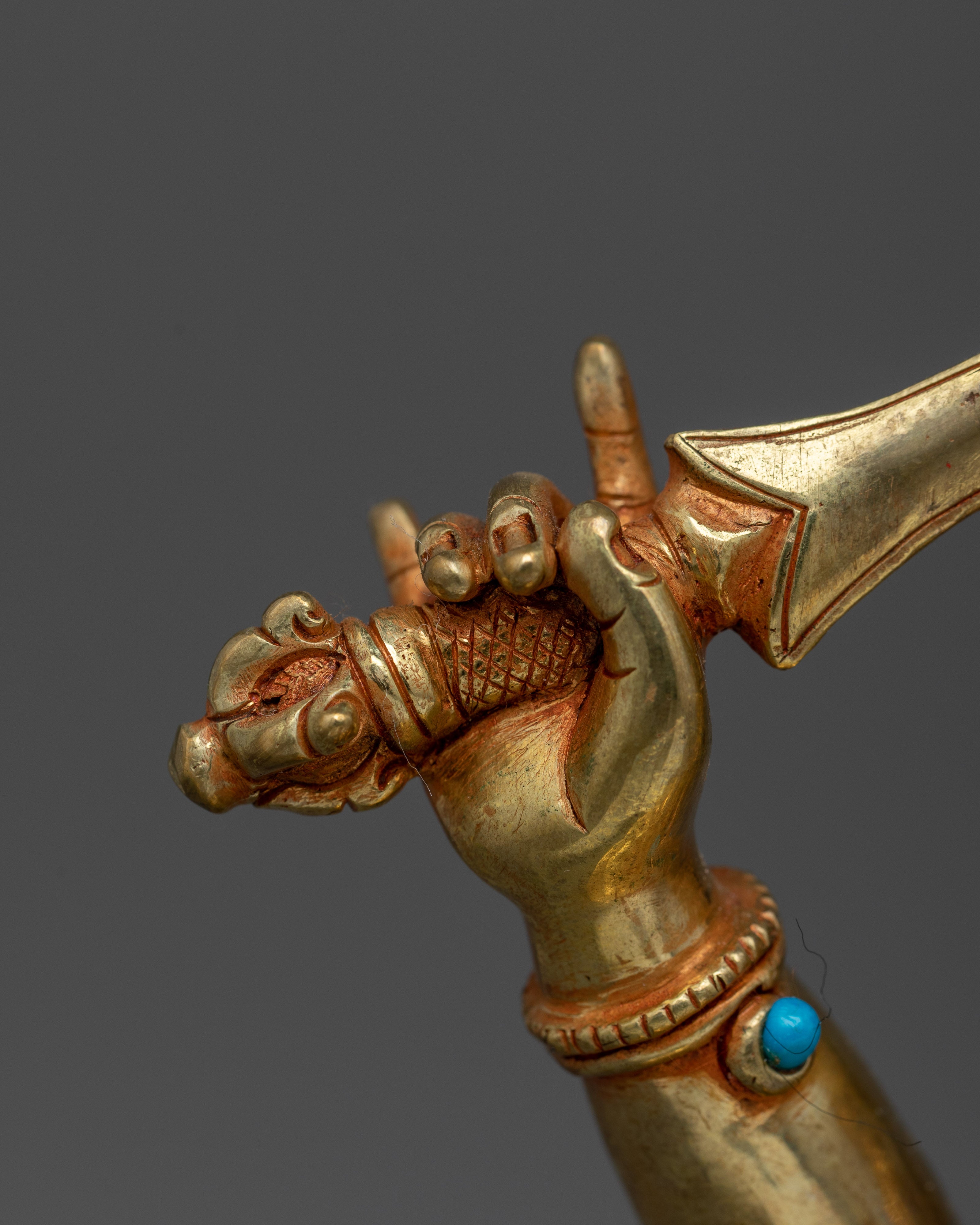 Manjushri 22cm Golden Statue | Beacon of Wisdom