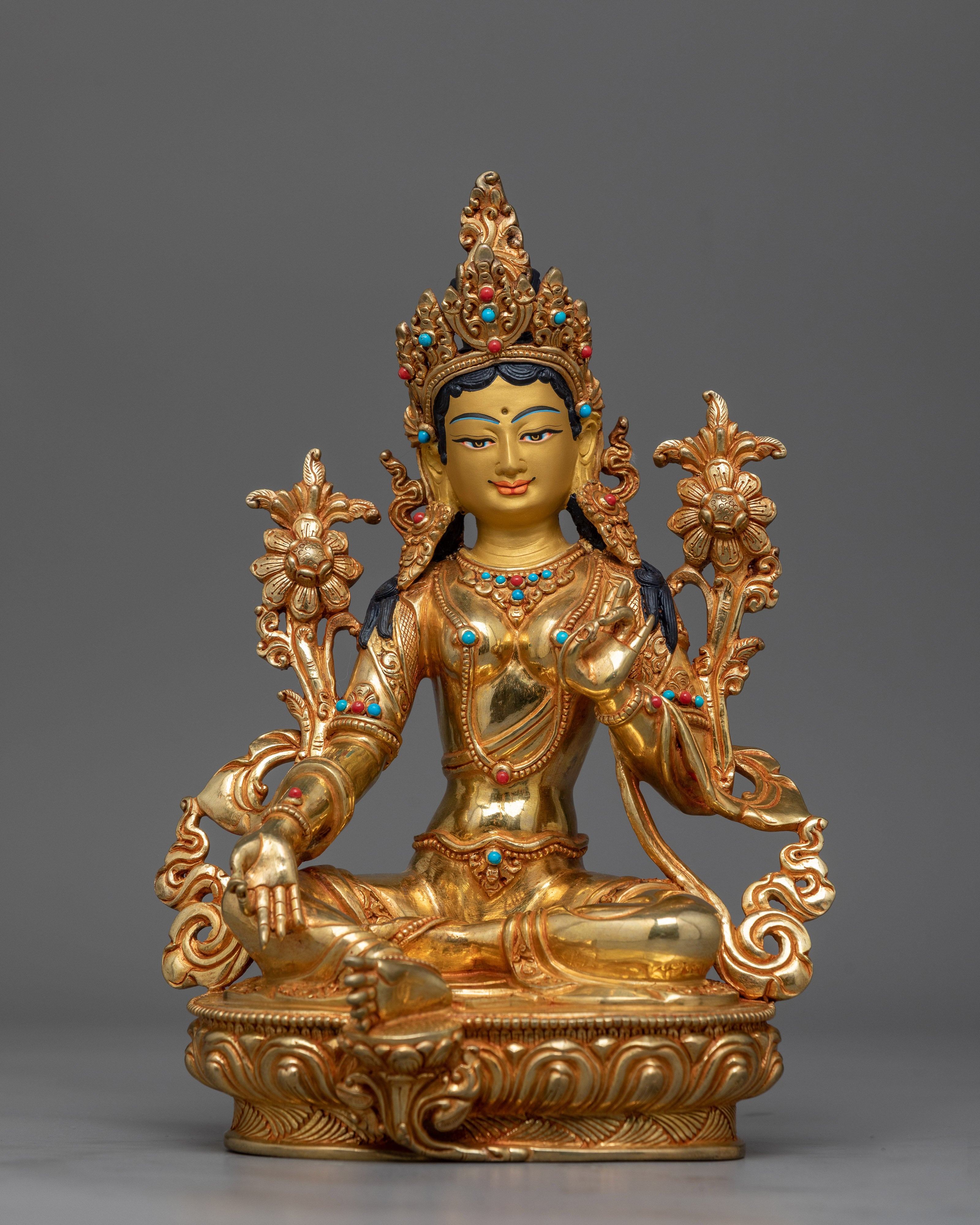 green-tara-gold-gilded-handiwork