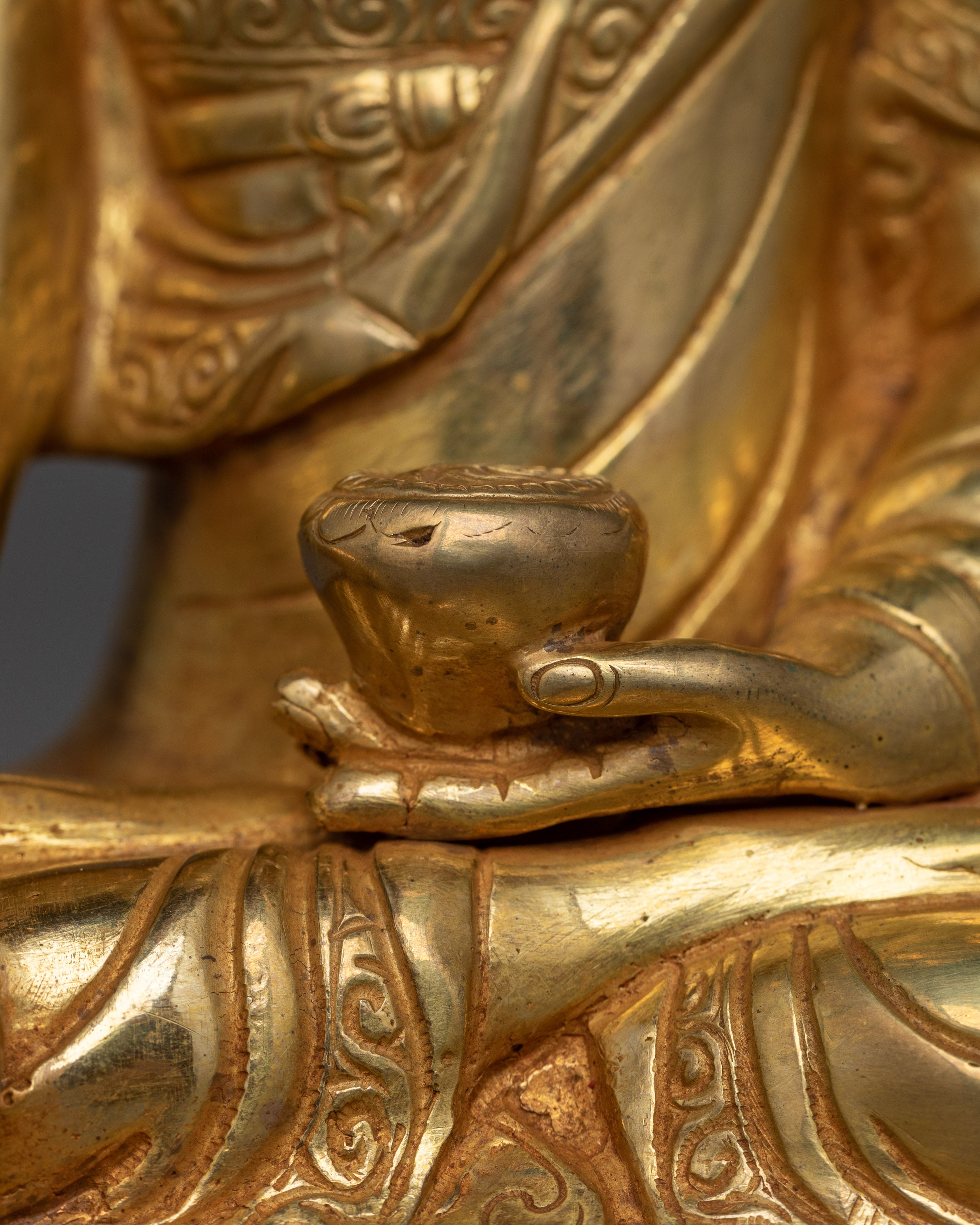 Shakyamuni Buddha Gold Gilded 21cm Statue | Icon of Enlightenment