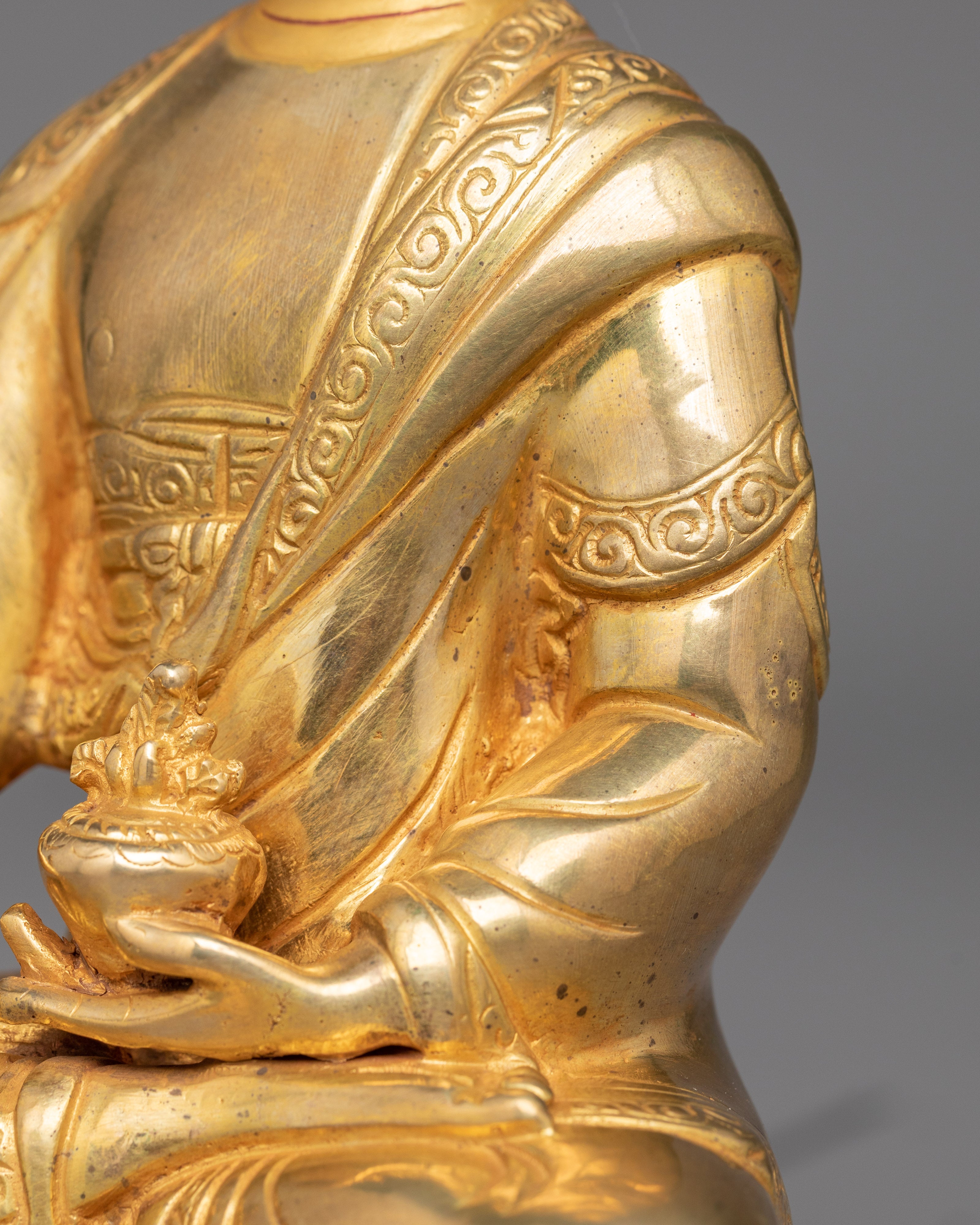 Medicine Buddha A Small Hand Carved Statue | Embodiment of Healing and Compassion