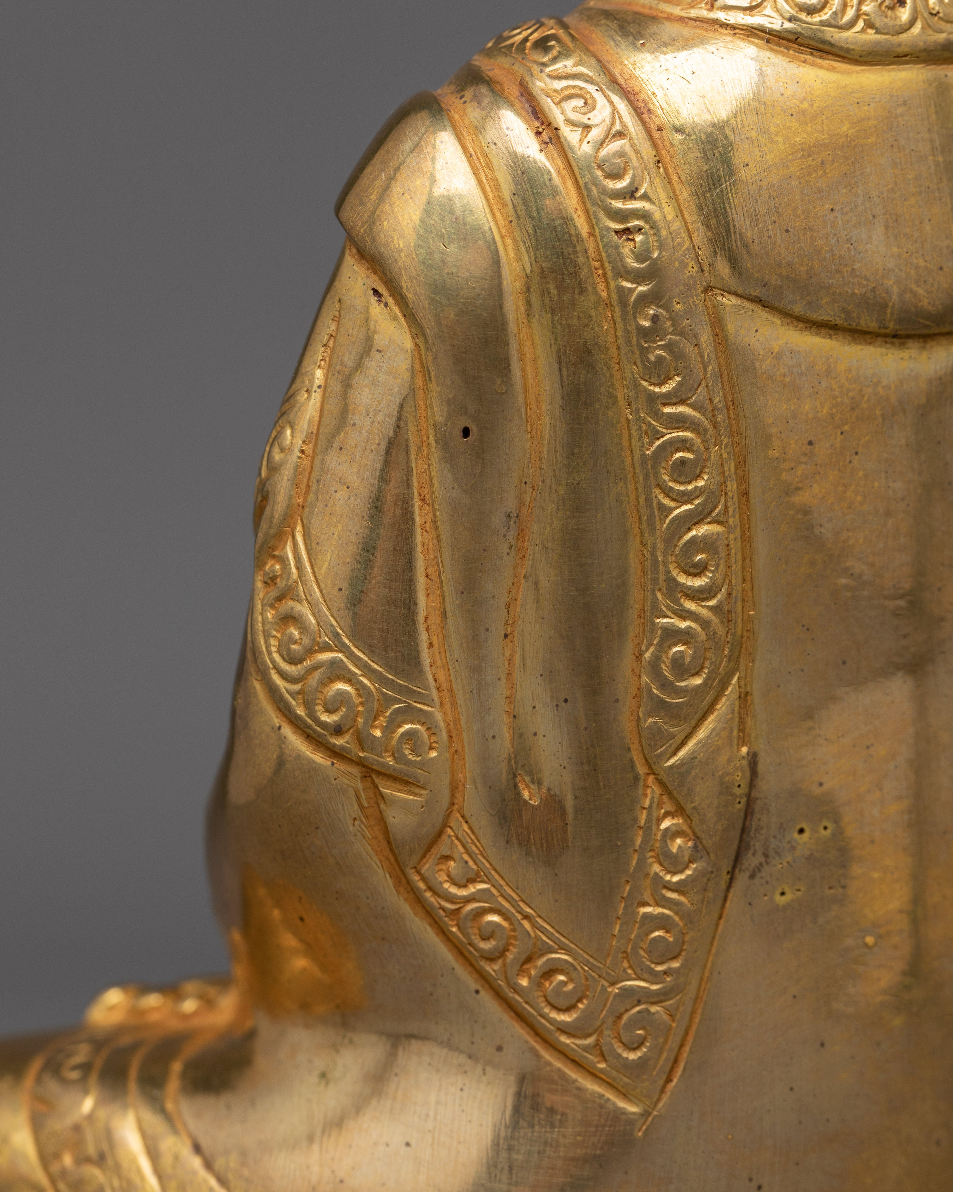 Medicine Buddha A Small Hand Carved Statue | Embodiment of Healing and Compassion