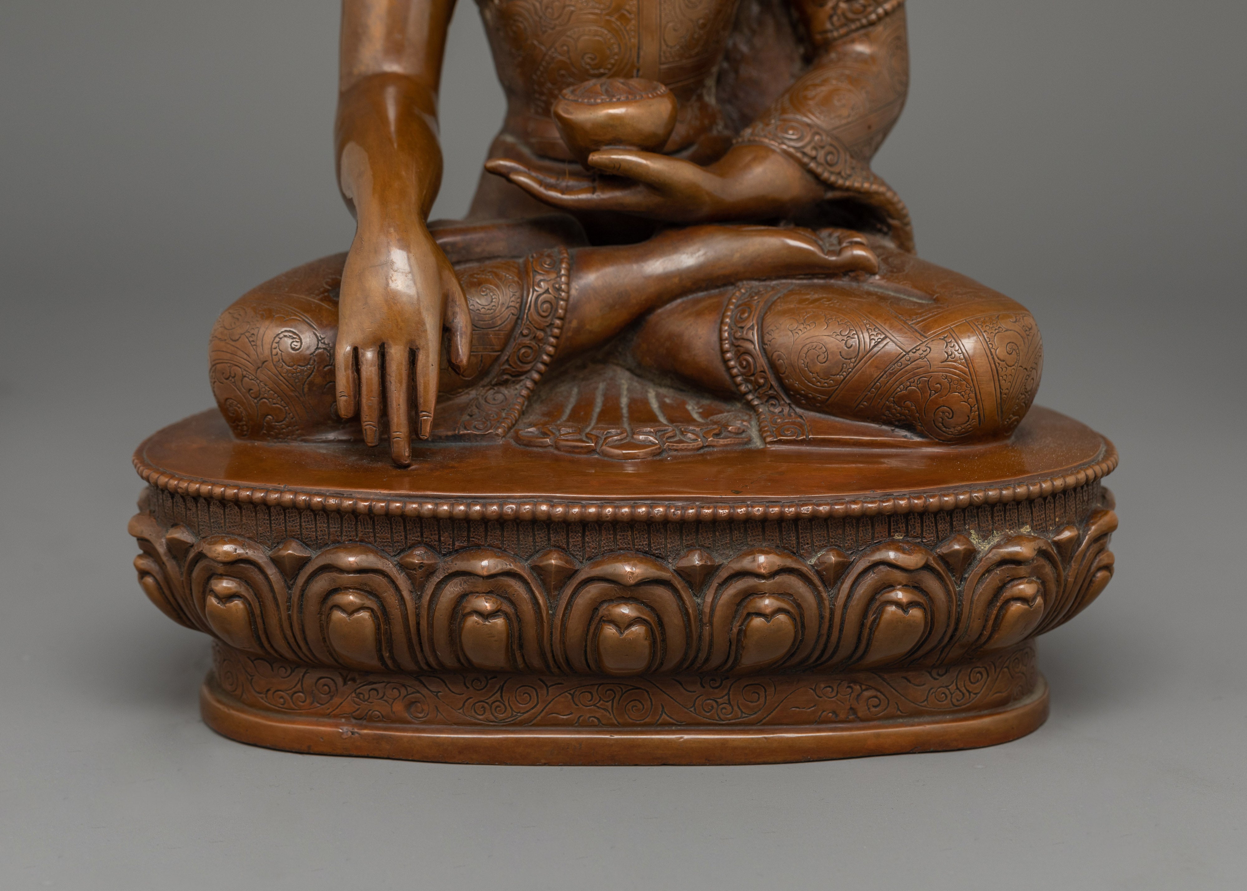 Shakyamuni Buddha Handmade Oxidized Statue | Beacon of Enlightenment