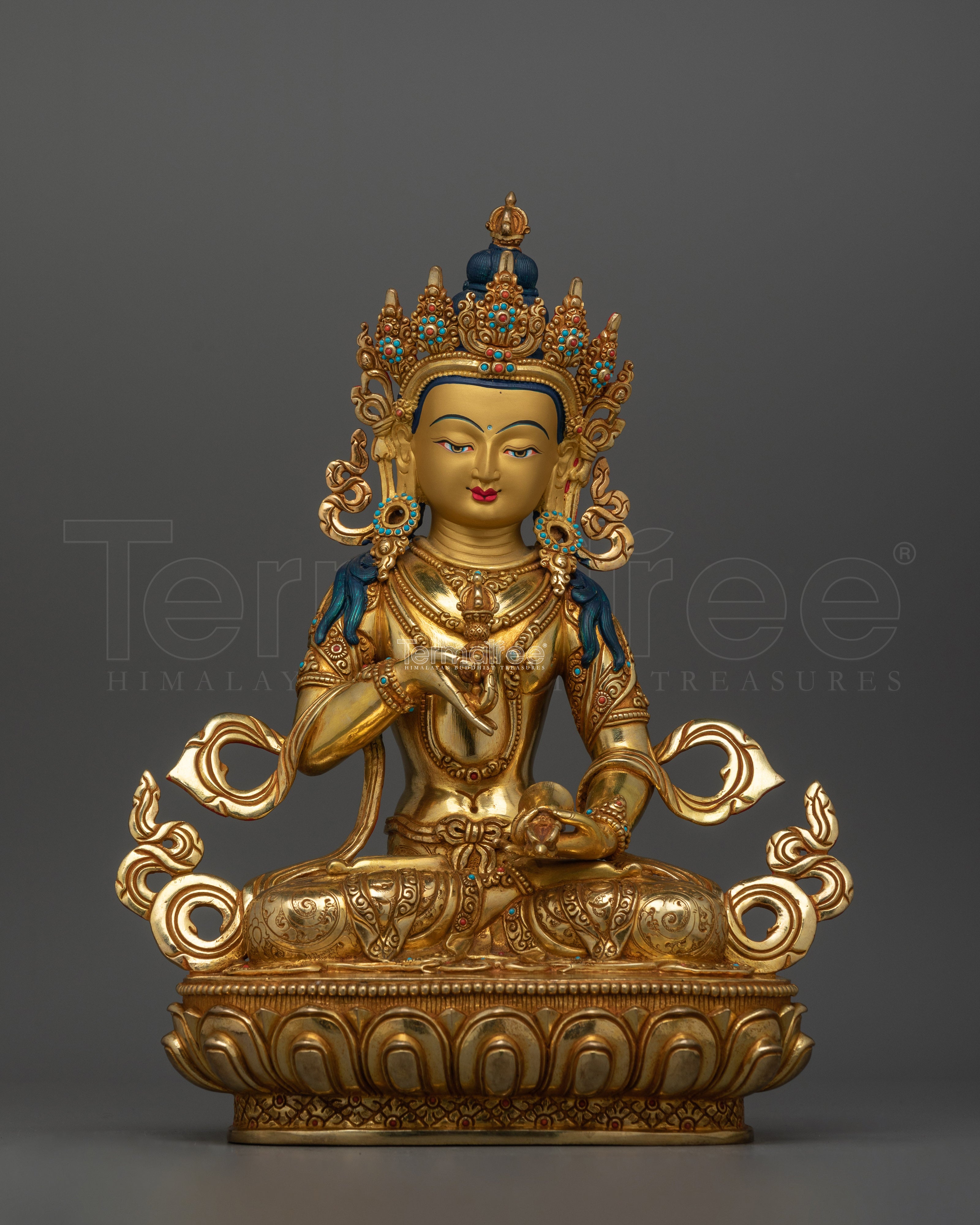 Vajrasattva Handmade Gold-Gilded Statue | Symbol of Purification