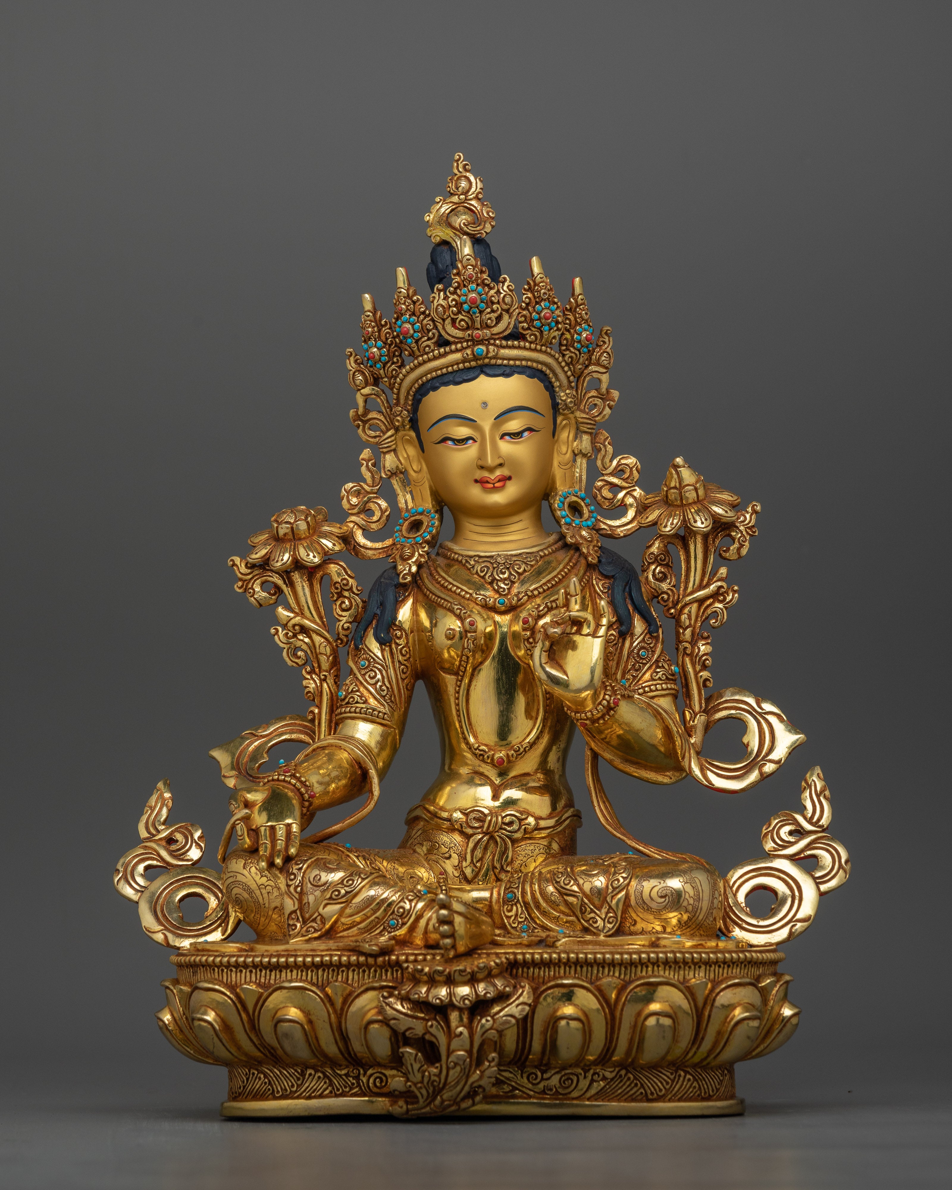 Green Tara Handmade Statue