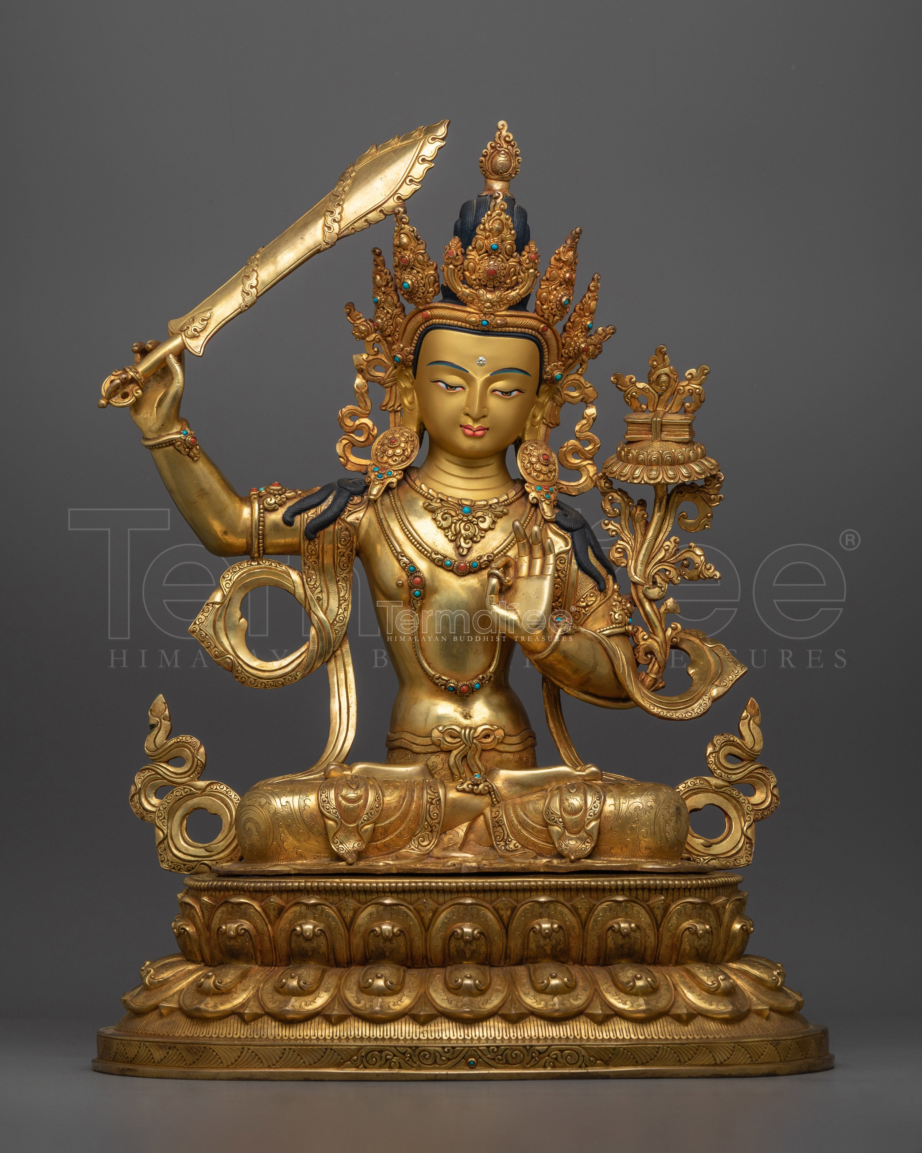 Manjushri Handcrafted 48cm Statue | Embodiment of Wisdom