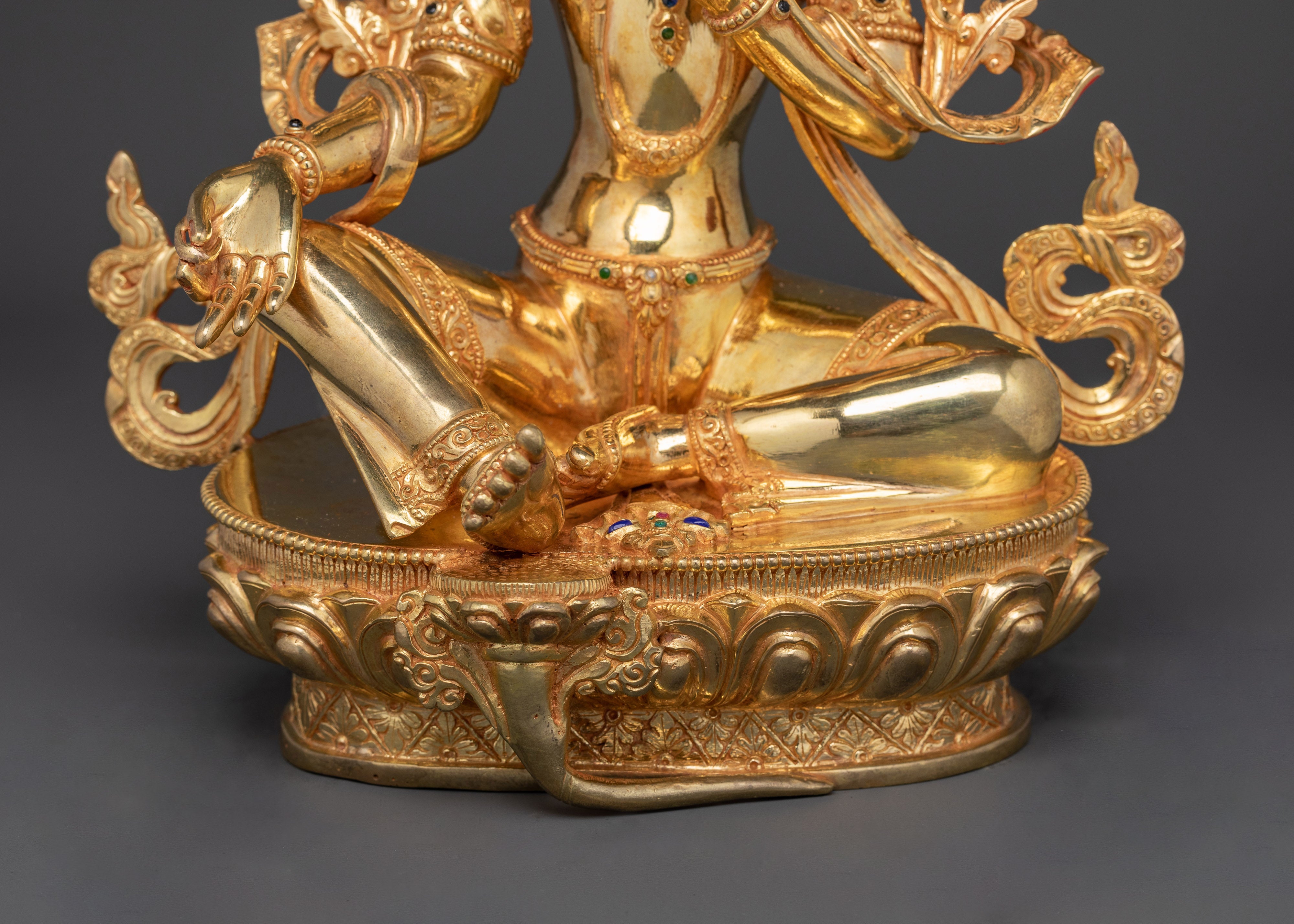 Green Tara Nepalese Handmade Statue | Embodiment of Active Compassion