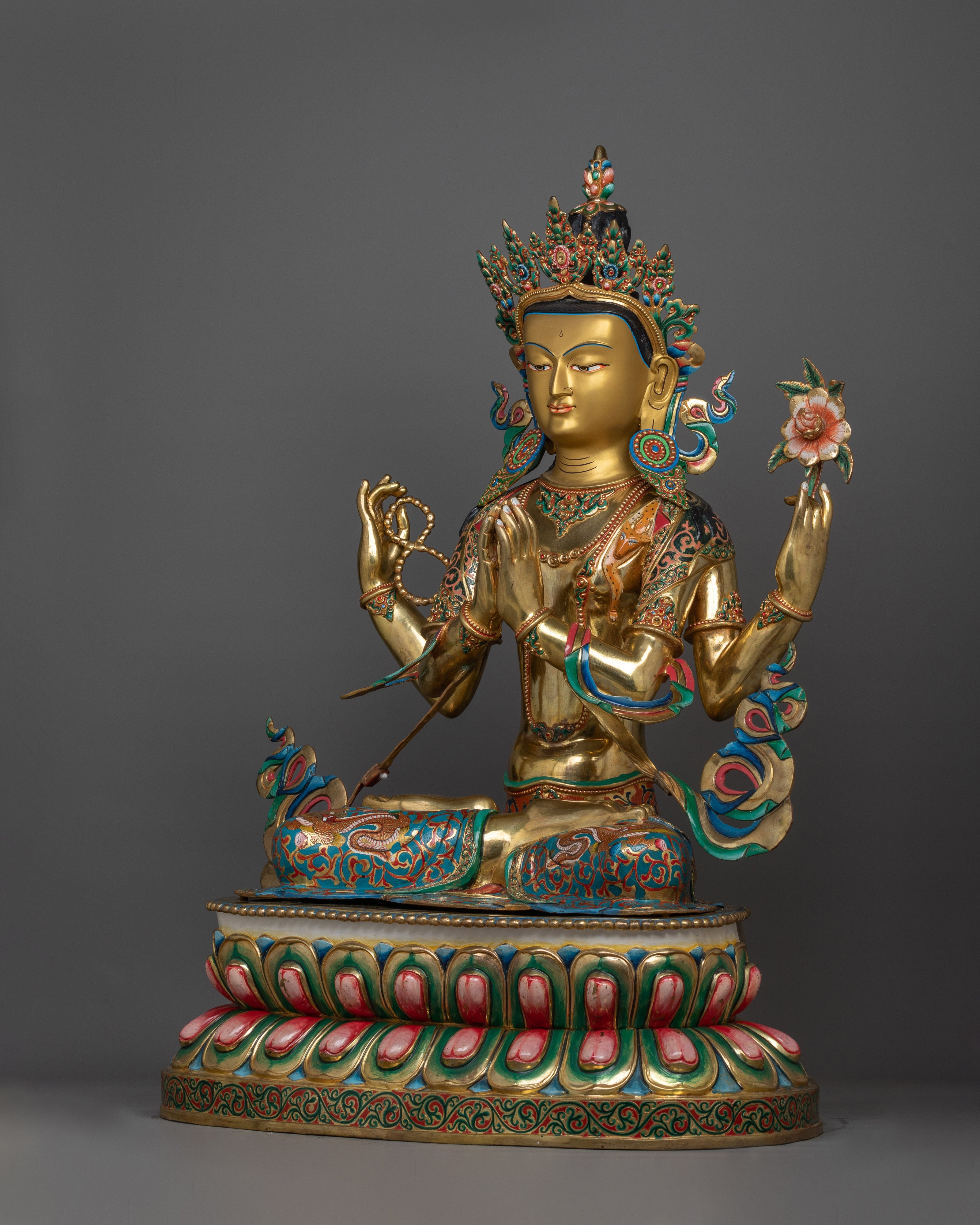 chenrezig-colored-gold-gilded