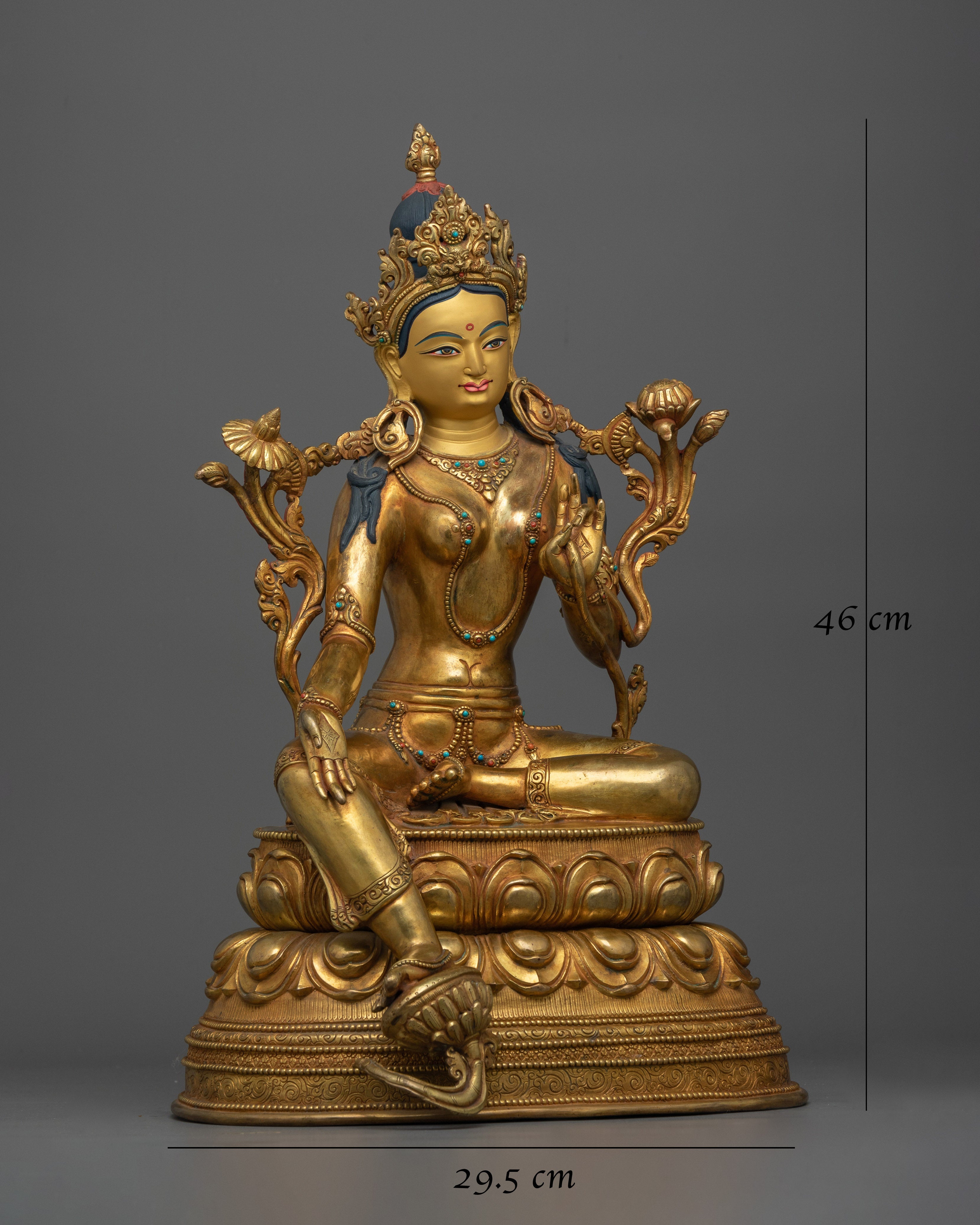 Green Tara a Graceful Handcrafted Statue | Embodiment of Compassion