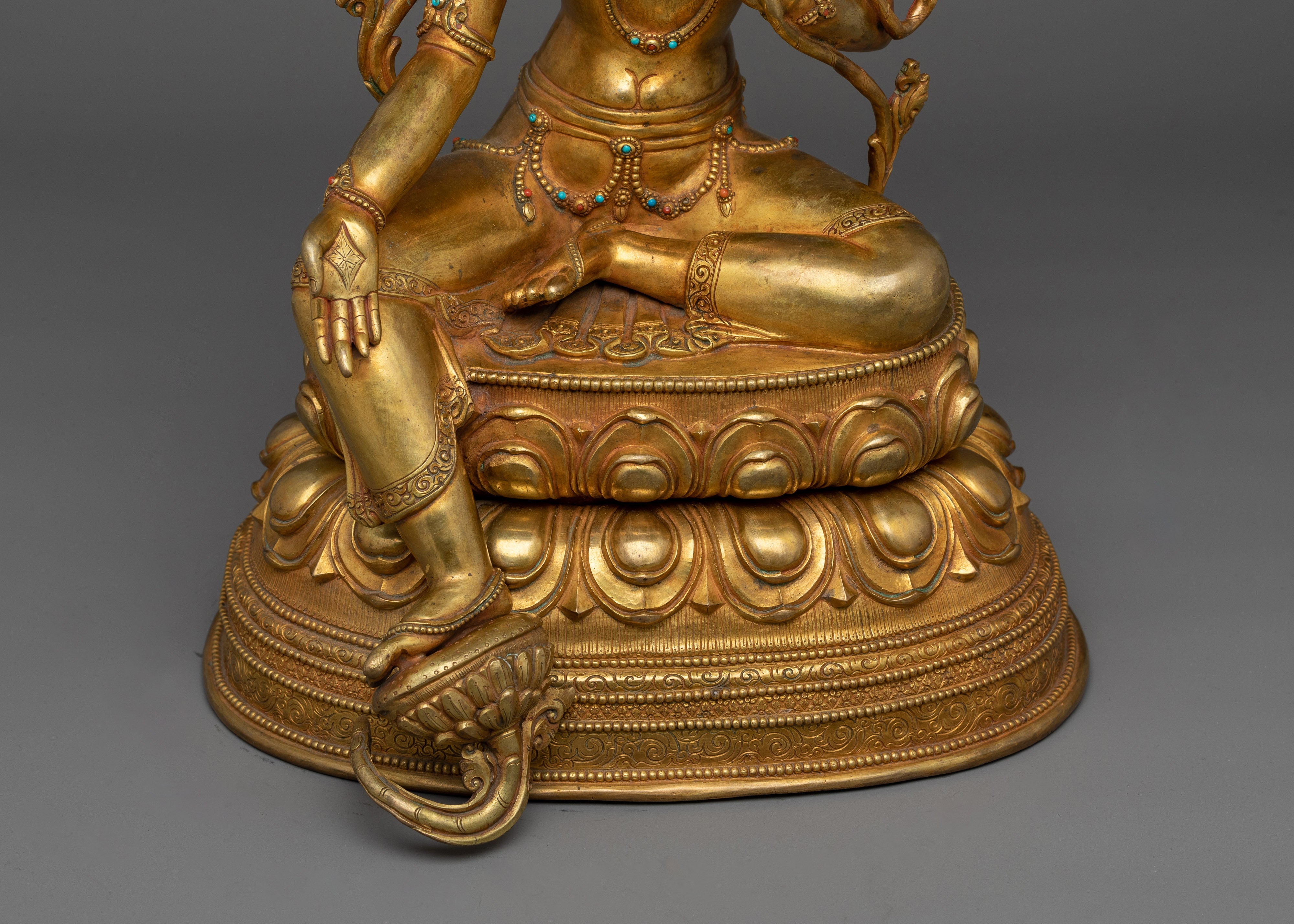 Green Tara a Graceful Handcrafted Statue | Embodiment of Compassion