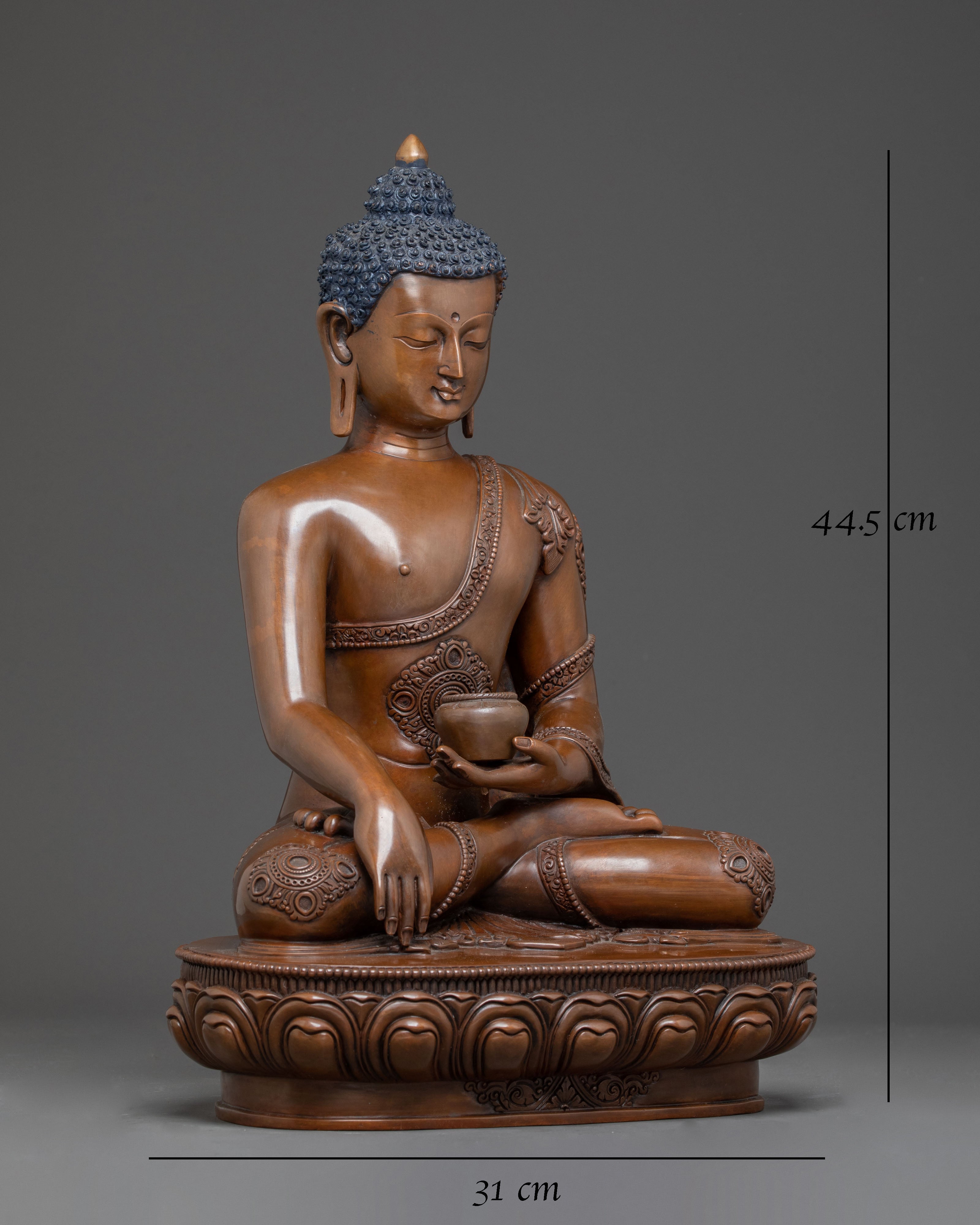 Handmade Tibetan Copper Shakyamuni Buddha Art | Himalayan Sculpture