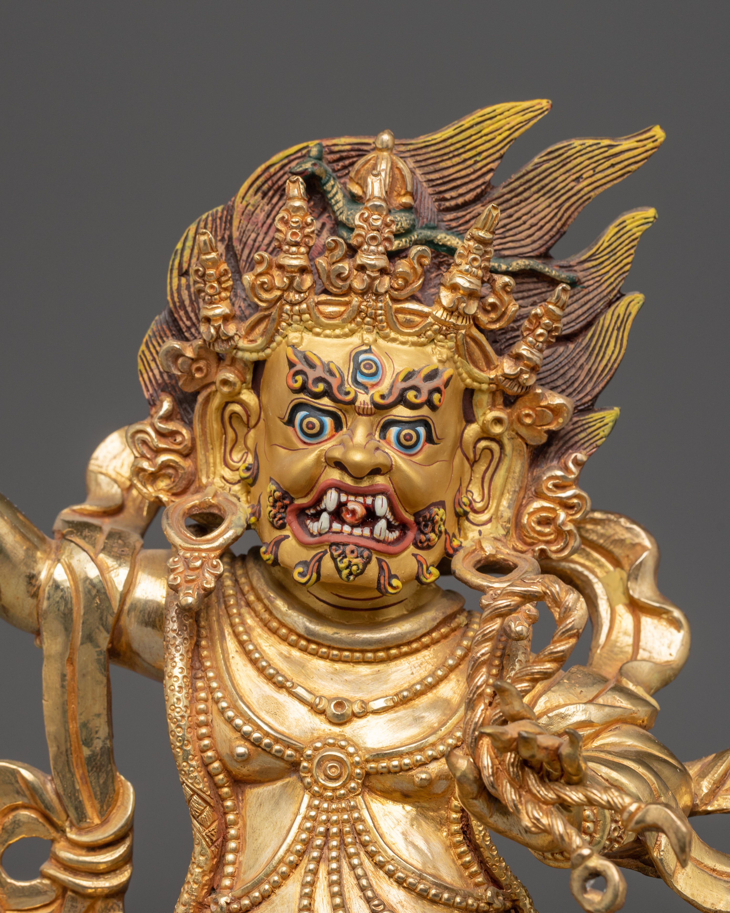 Golden Vajrapani Statue: The Wrathful Bodhisattva