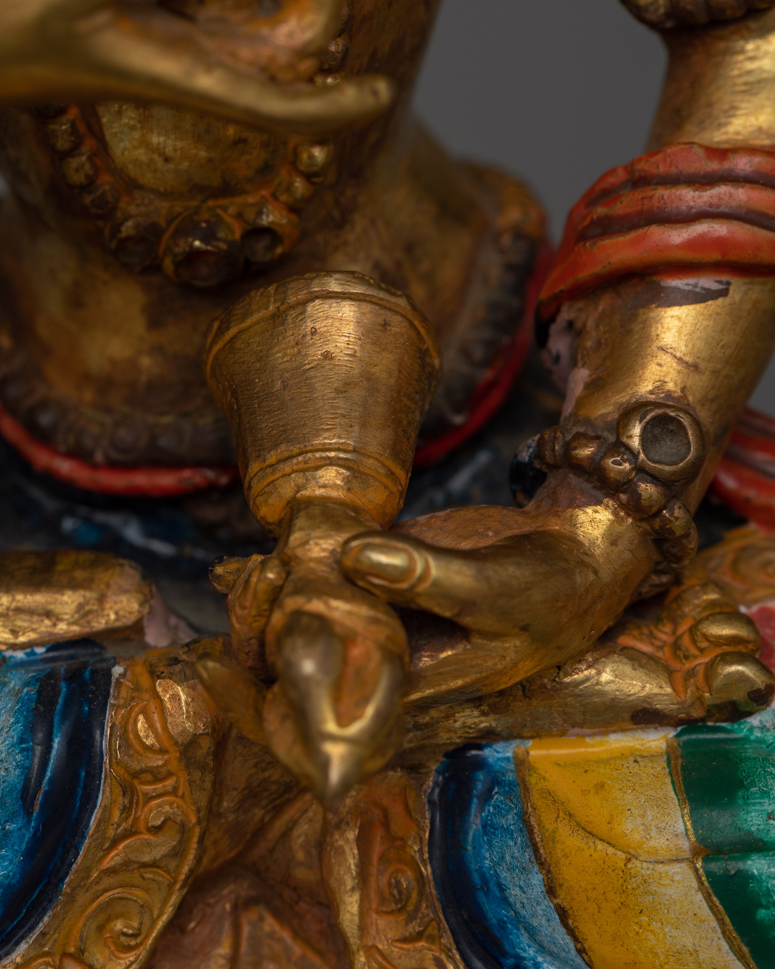 Vajrasattva Handcrafted Small Colored Statue | Deity of Purification