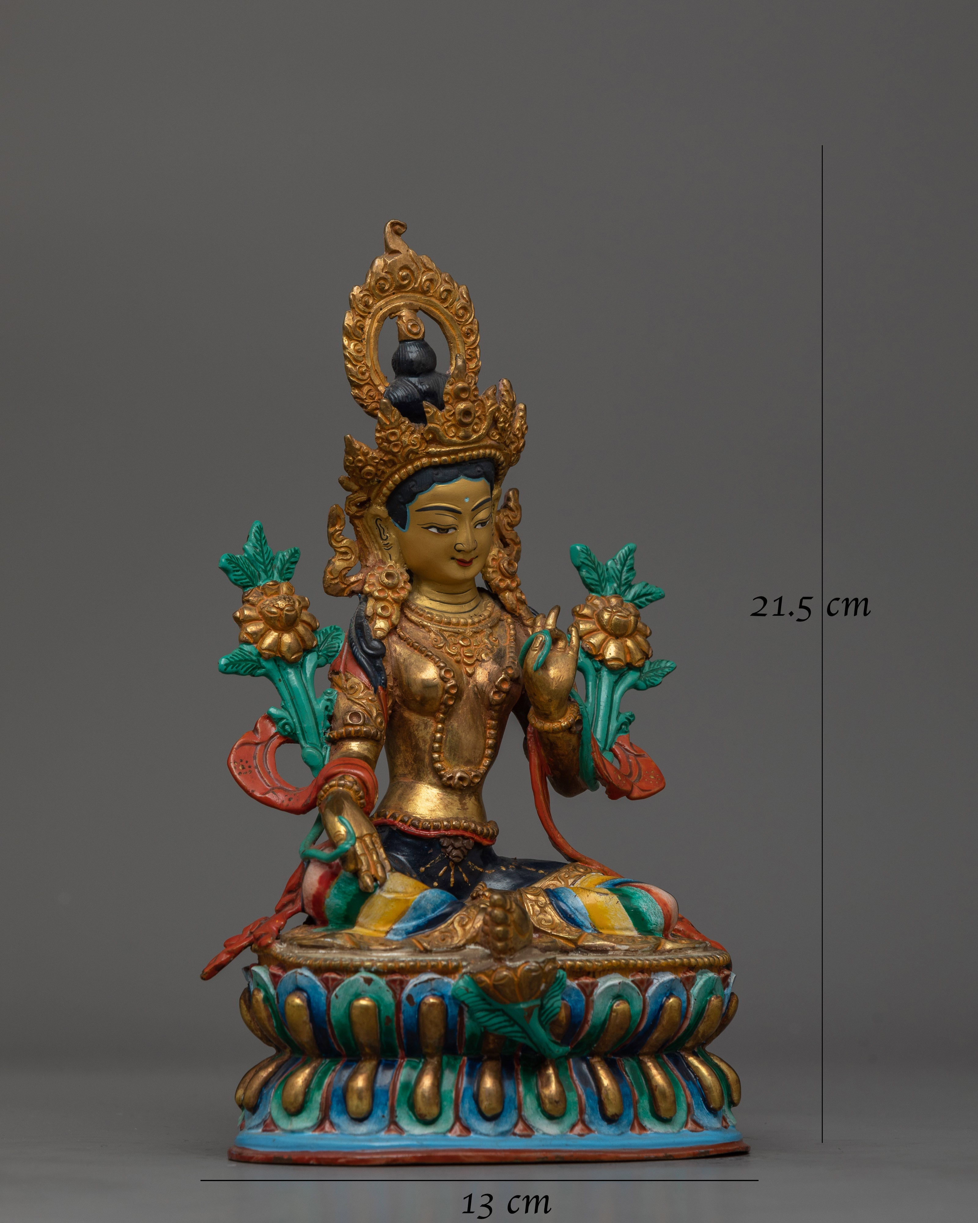 Green Tara Handcrafted Small Statue | Goddess of Active Compassion