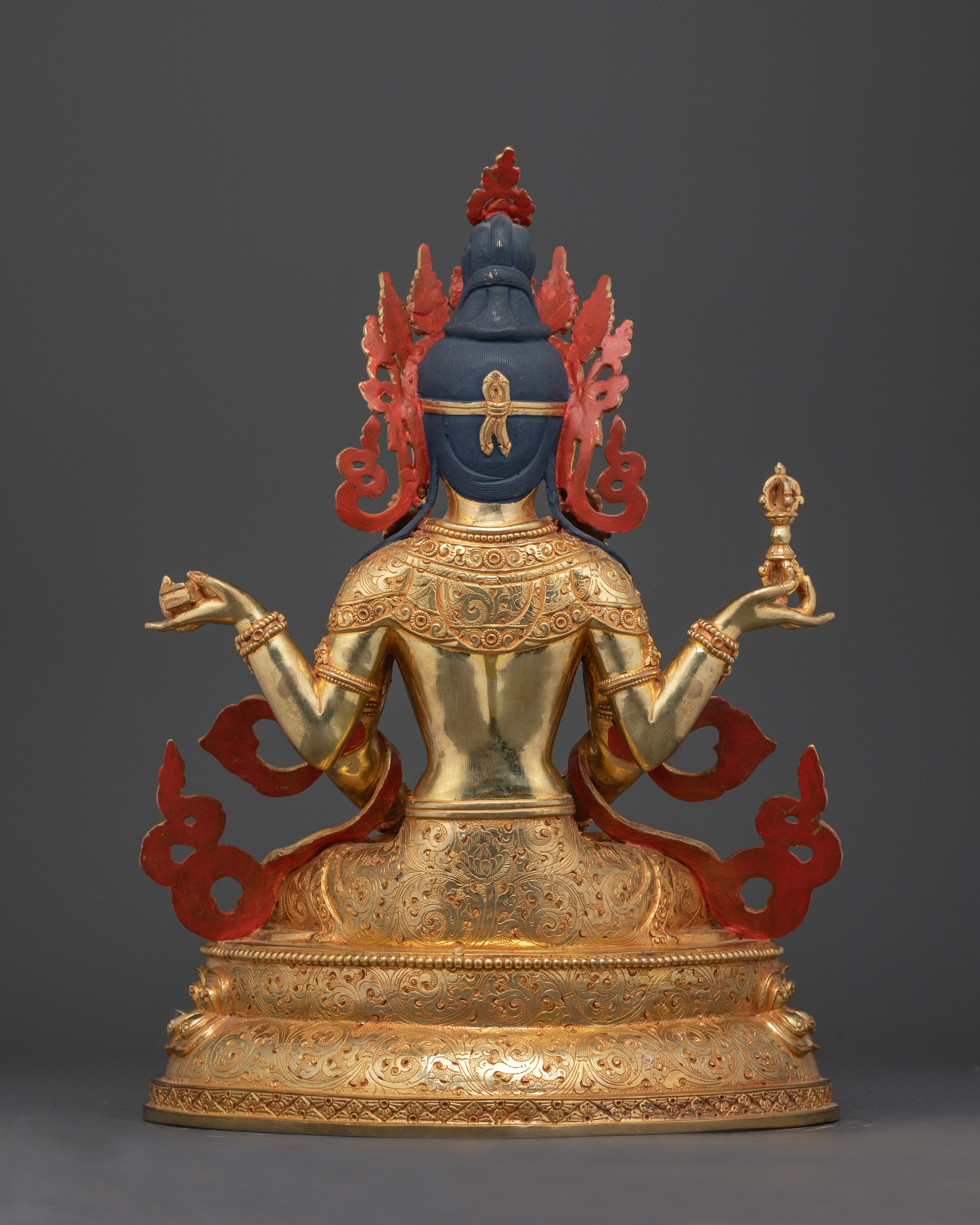 Prajna Paramita Handmade Gold Gilded Statue | Embodiment of Transcendent Wisdom