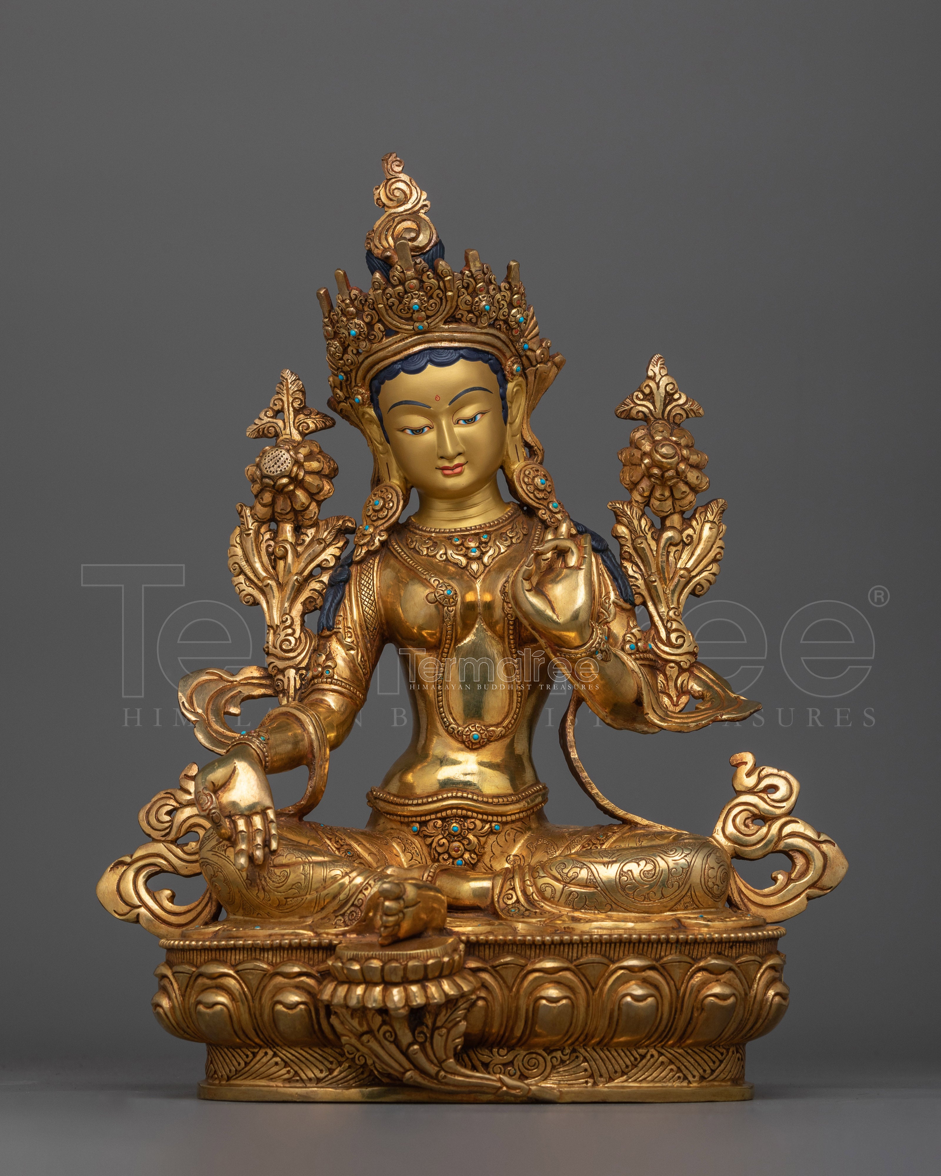 Green Tara Active Compassion Goddess Statue | Embodiment of Mercy