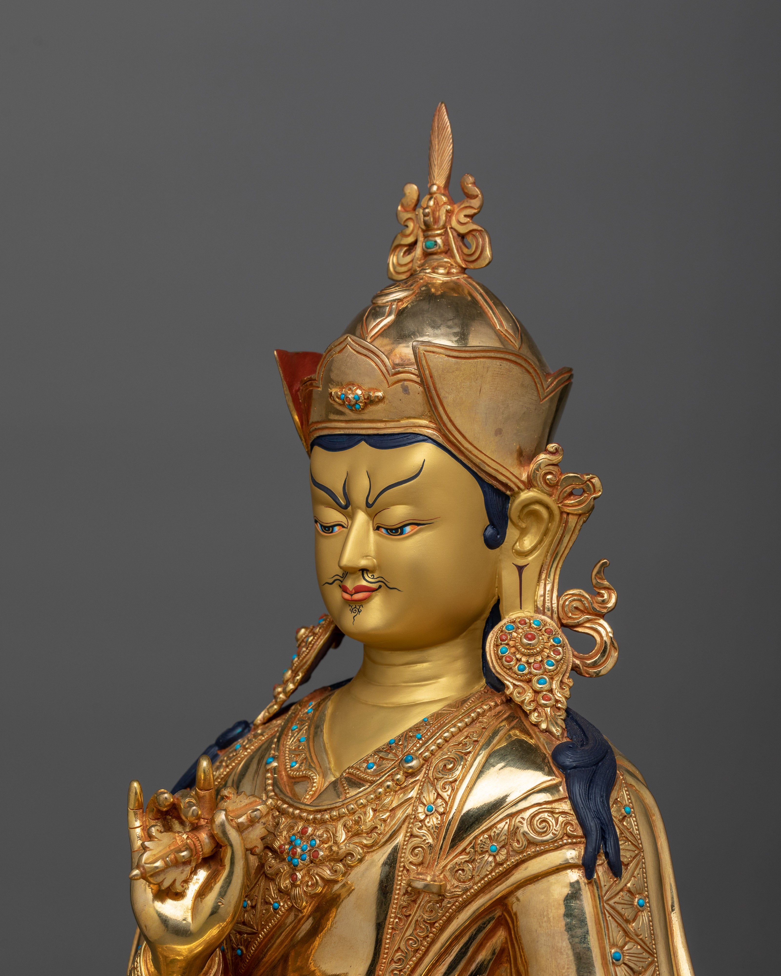 Guru Rinpoche Handcrafted 50cm Statue | Master of Tantric Buddhism