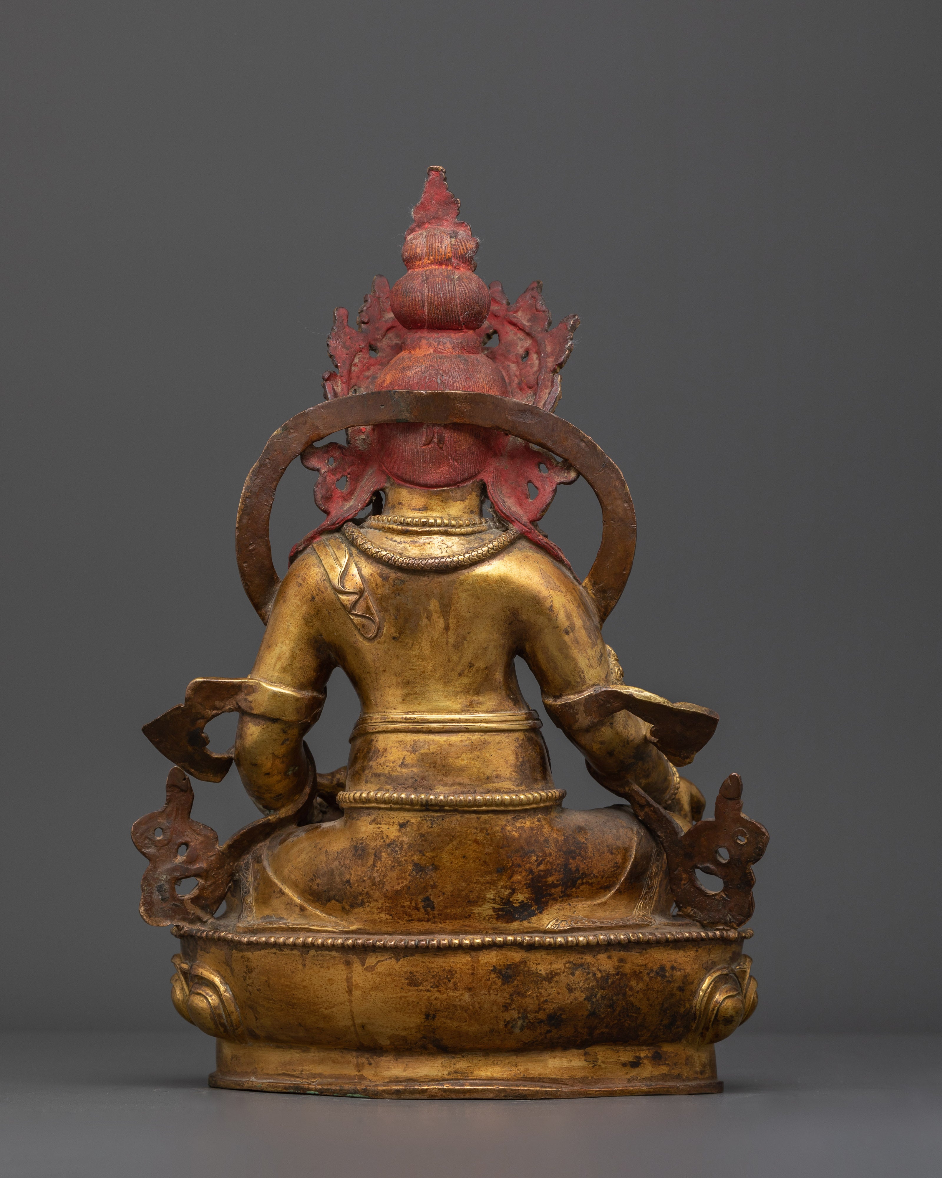 Dzambhala Hand Carved Jewels Deity Statue | Embodiment of Wealth