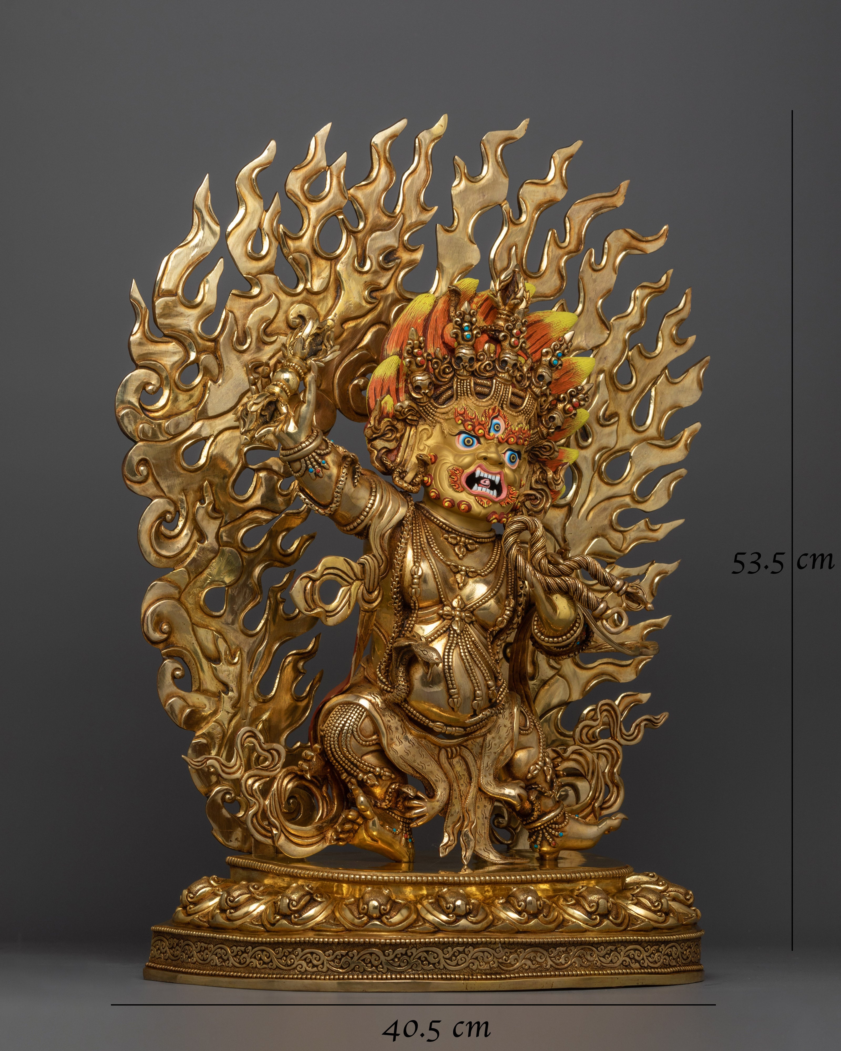 Vajrapani Handmade Gold Gilded Statue | Embodiment of Power to Overcome