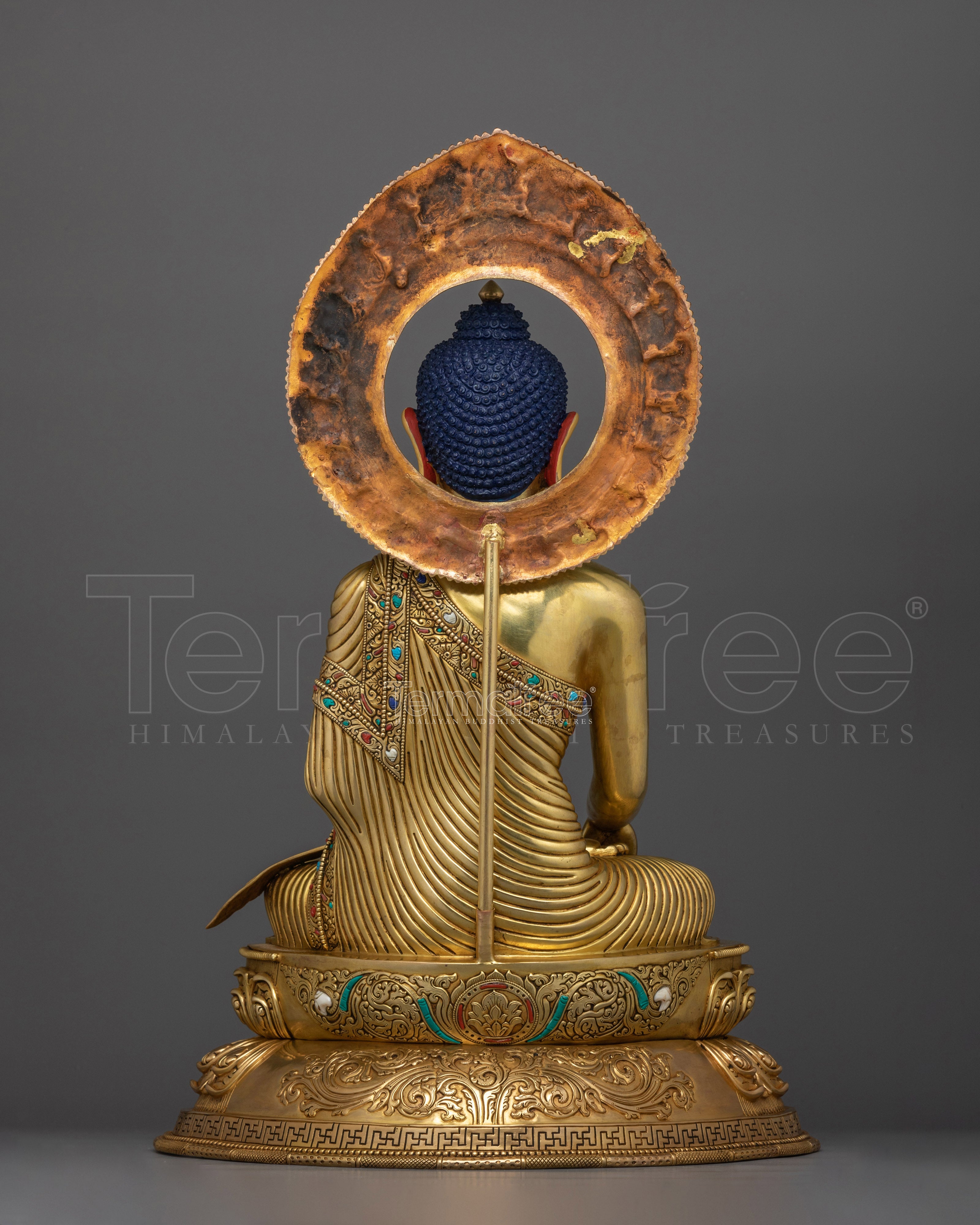 Handcrafted Shakyamuni Buddha Gold Gilded Statue | Embodiment of Enlightenment and Peace