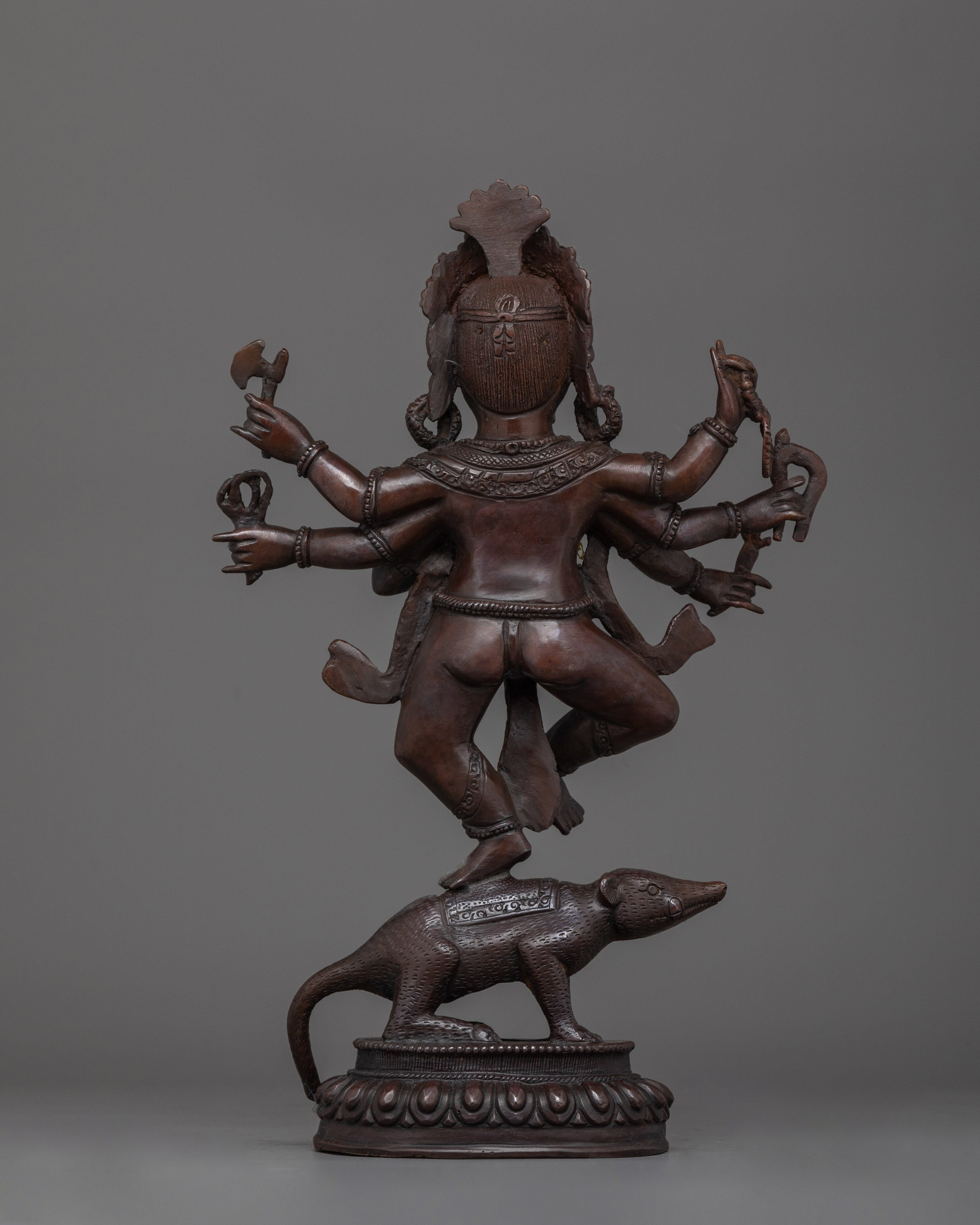 Six-Arms Ganesh Handmade Statue | Embodiment of Wisdom and Prosperity
