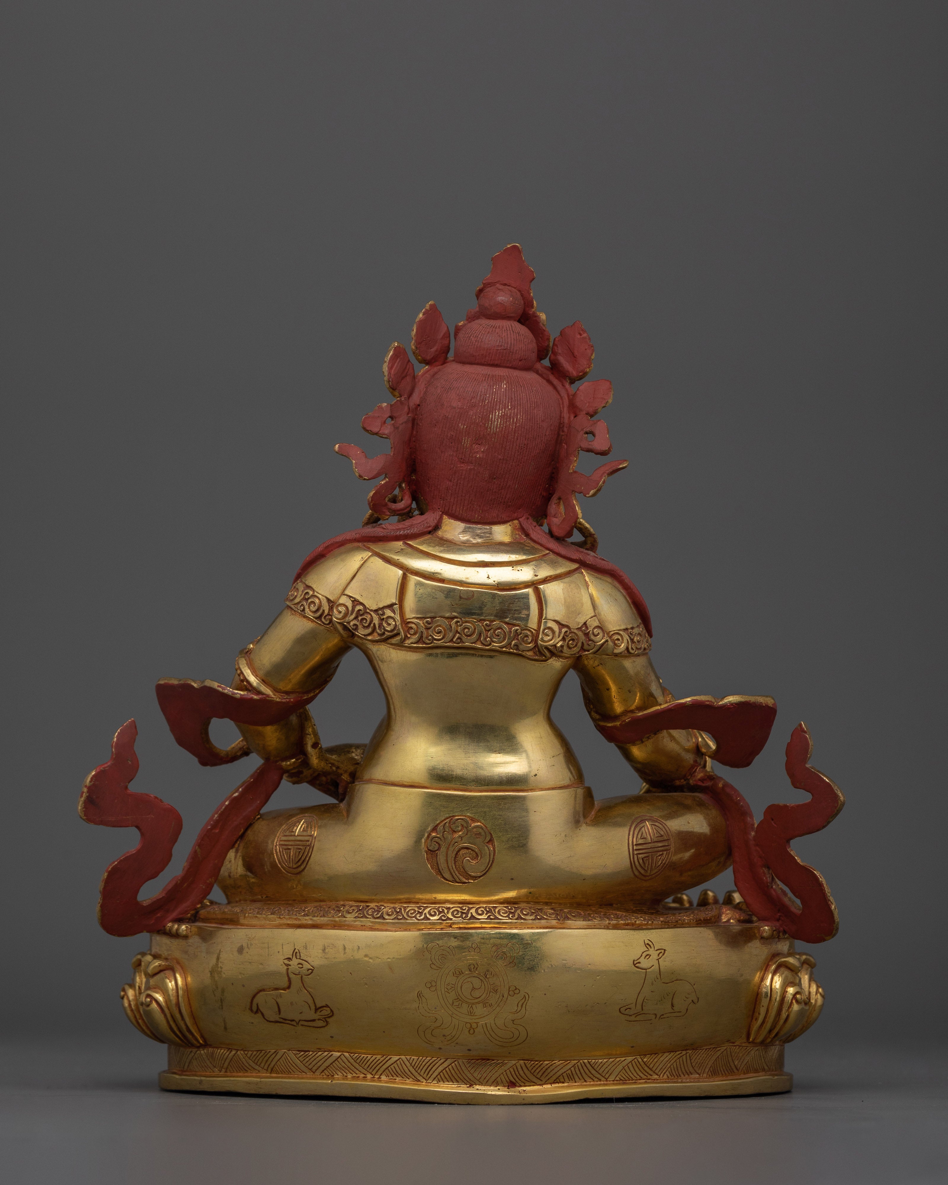 Handmade Dzambhala the Jewels Deity Statue | Embodiment of Wealth and Compassion