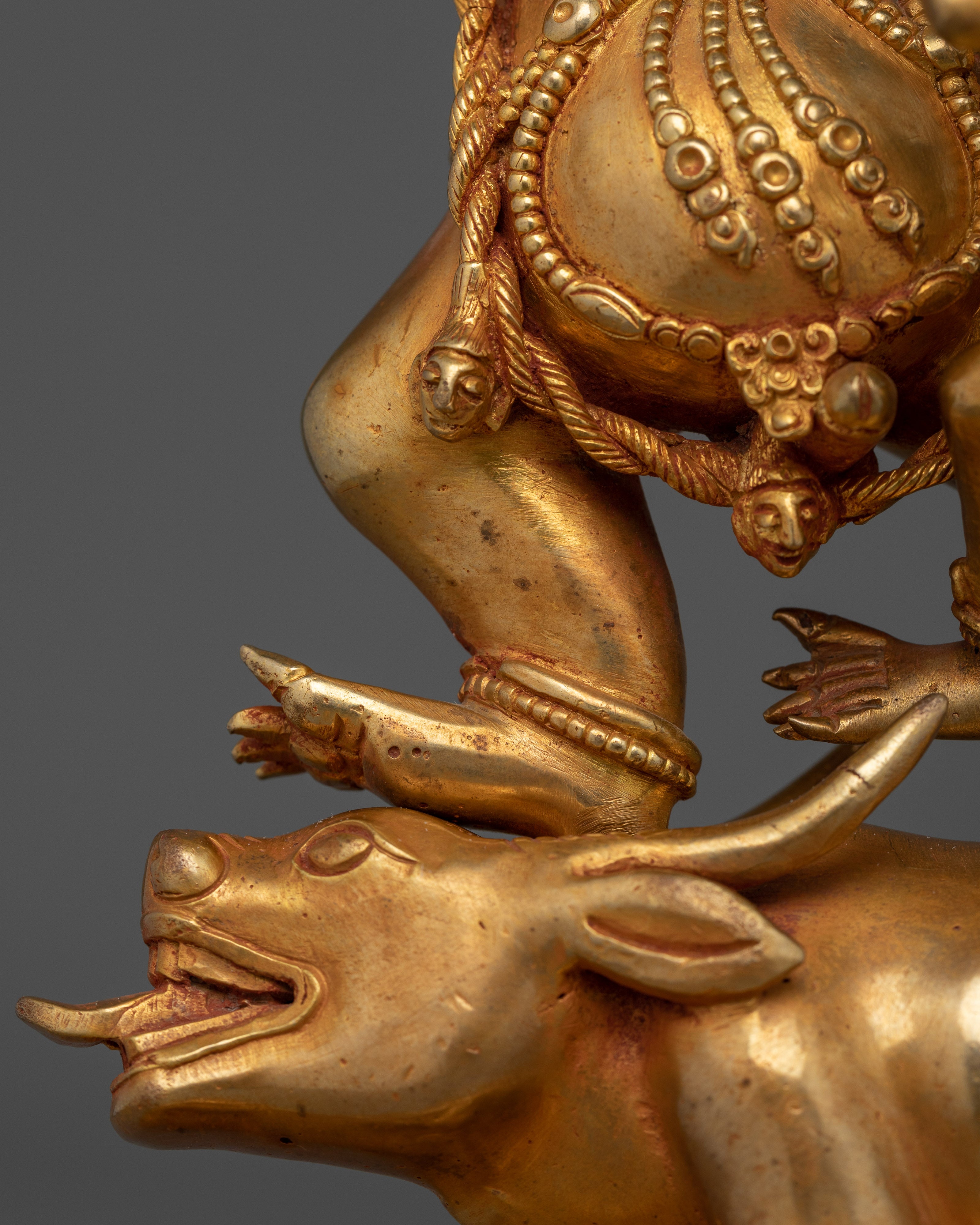 Two-Arms Yama Dharmaraja Handmade Statue | Embodiment of Wrathful Compassion