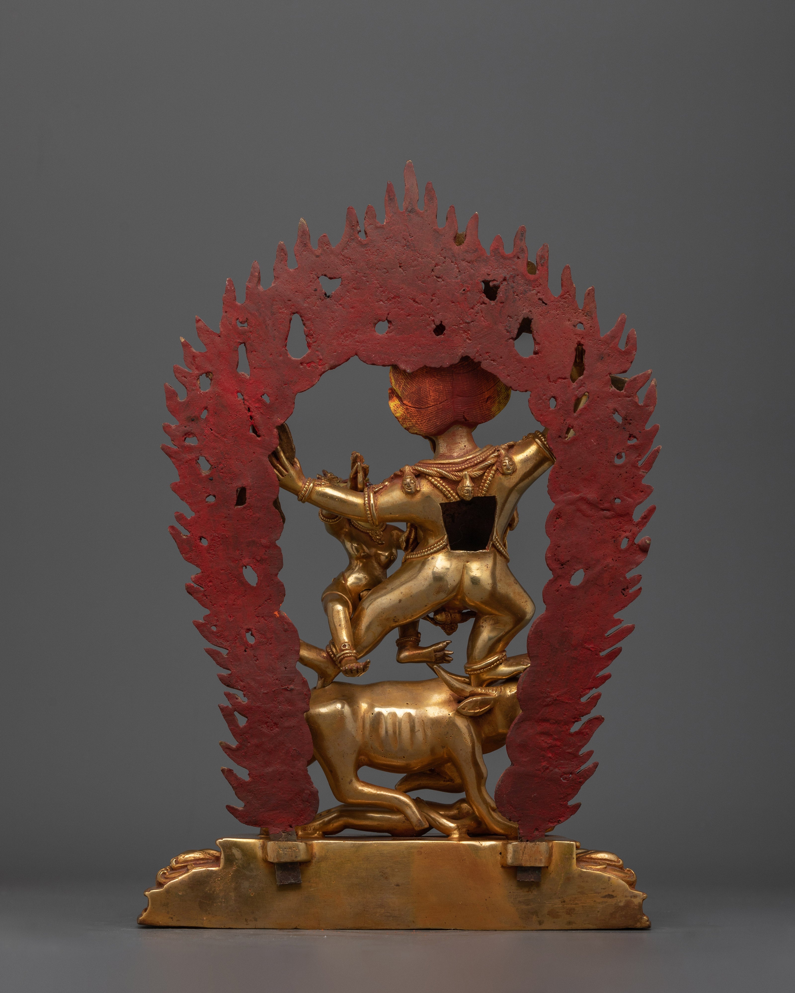 Two-Arms Yama Dharmaraja Handmade Statue | Embodiment of Wrathful Compassion