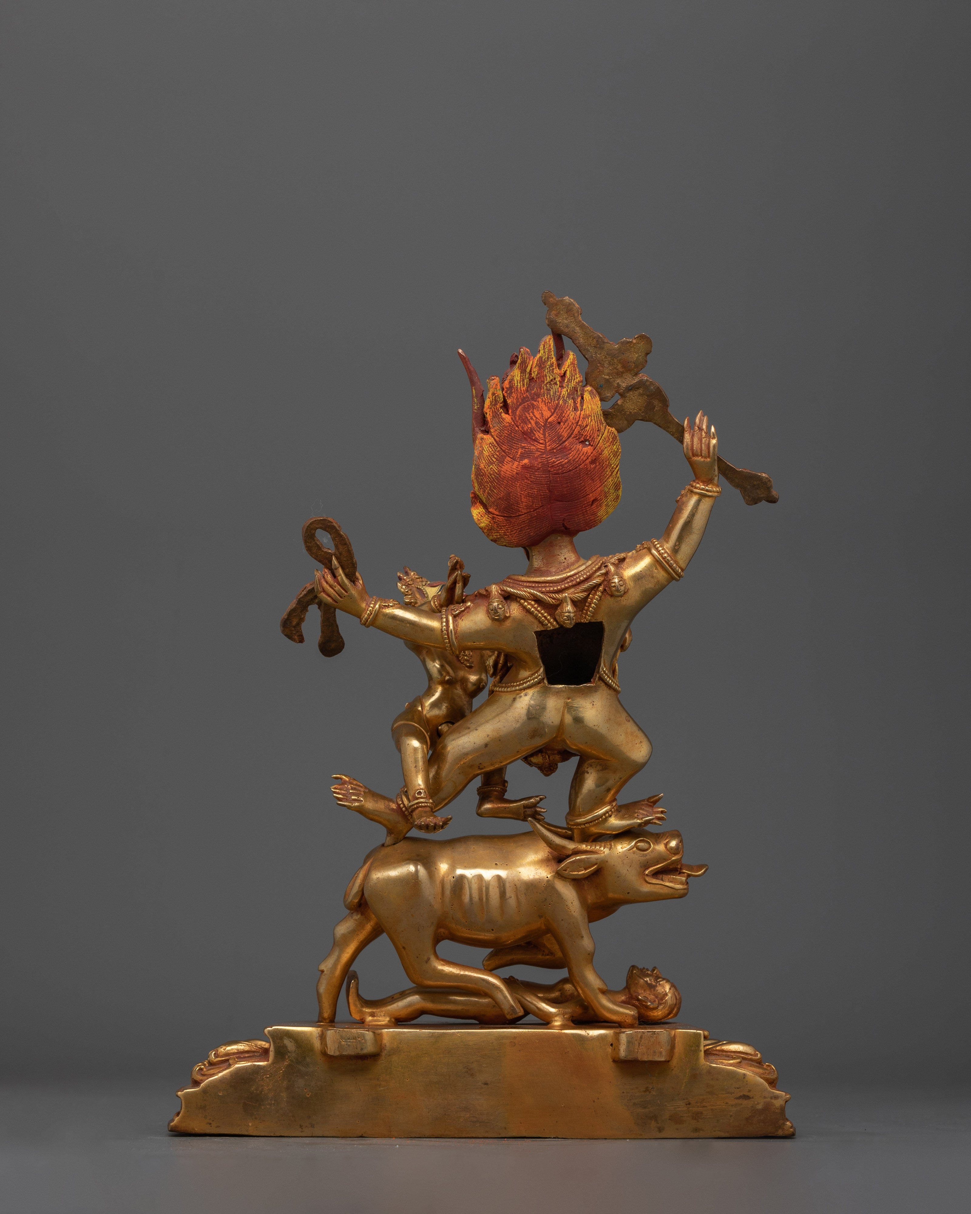 Two-Arms Yama Dharmaraja Handmade Statue | Embodiment of Wrathful Compassion